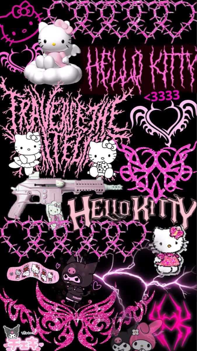 goth hello kitty wallpaper