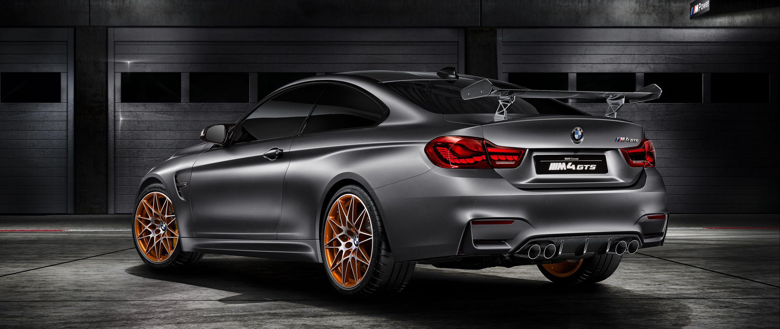 2560x1080 Download wallpaper 2560x1080 bmw, m gts, f silver, rear view dual wide 1080p HD background