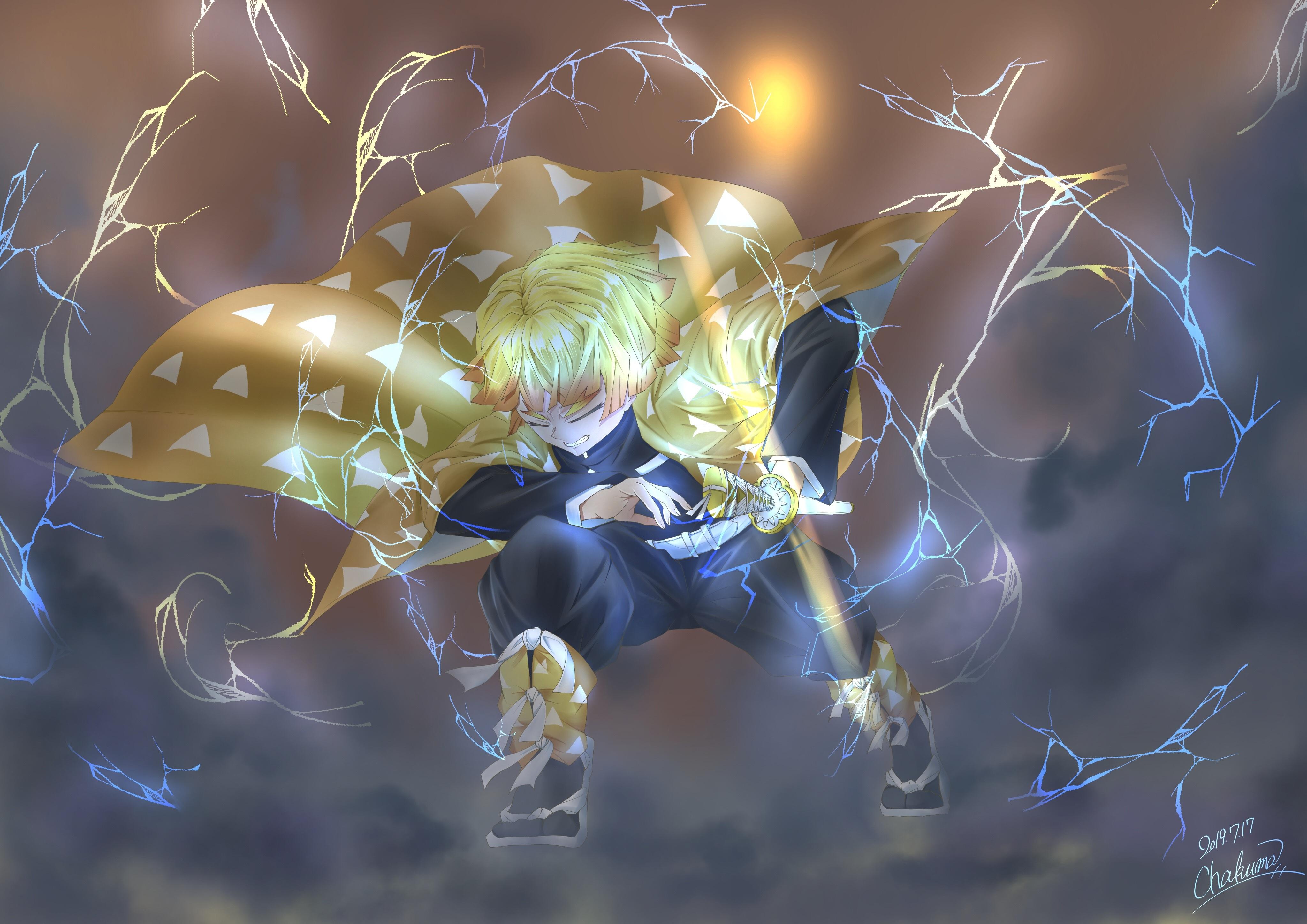4093x2894 Download Zenitsu Agatsuma wallpaper for mobile phone, free Zenitsu Agatsuma HD picture