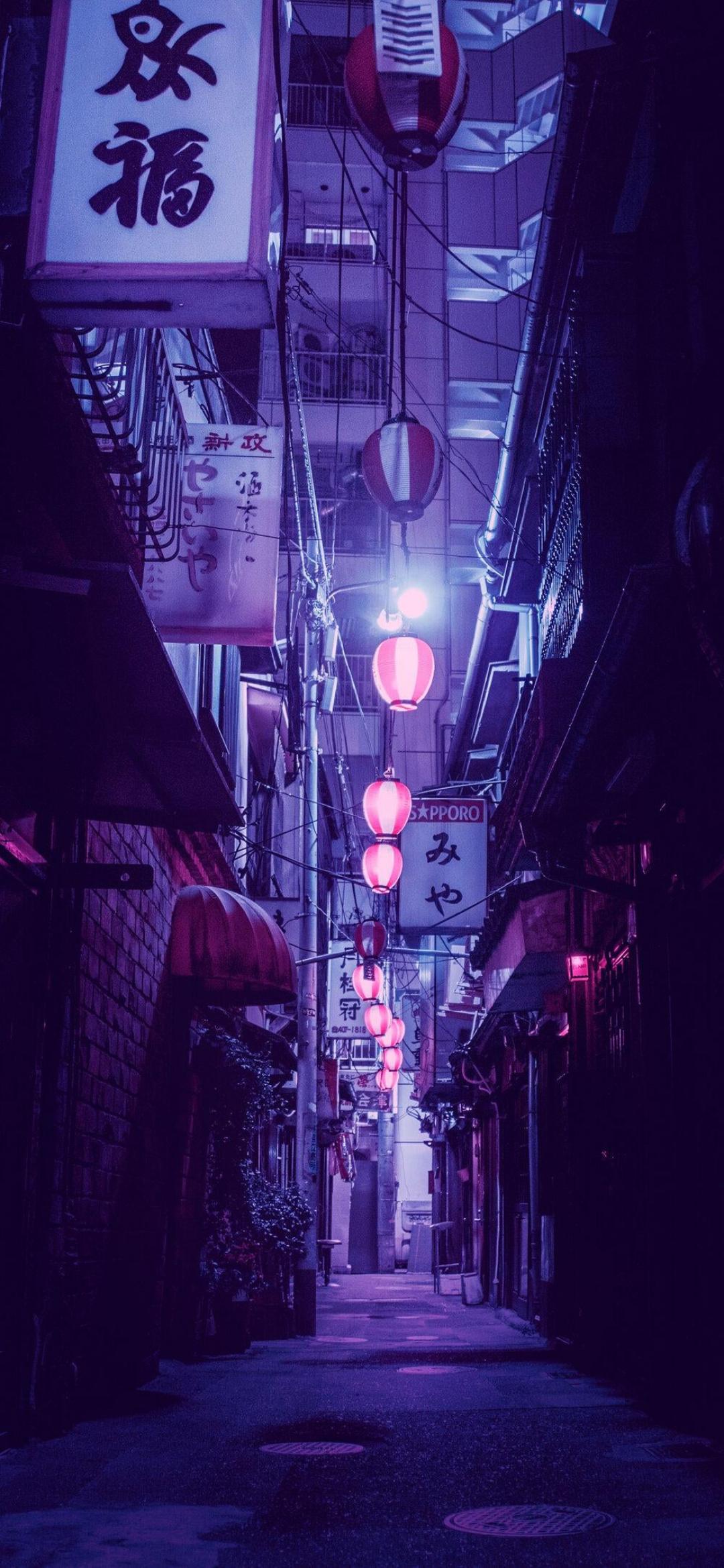 1080x2340 Wallpaper One More Light Liam Wong, to ky Oo, Art, Anime Art, Purple, Background Free Image