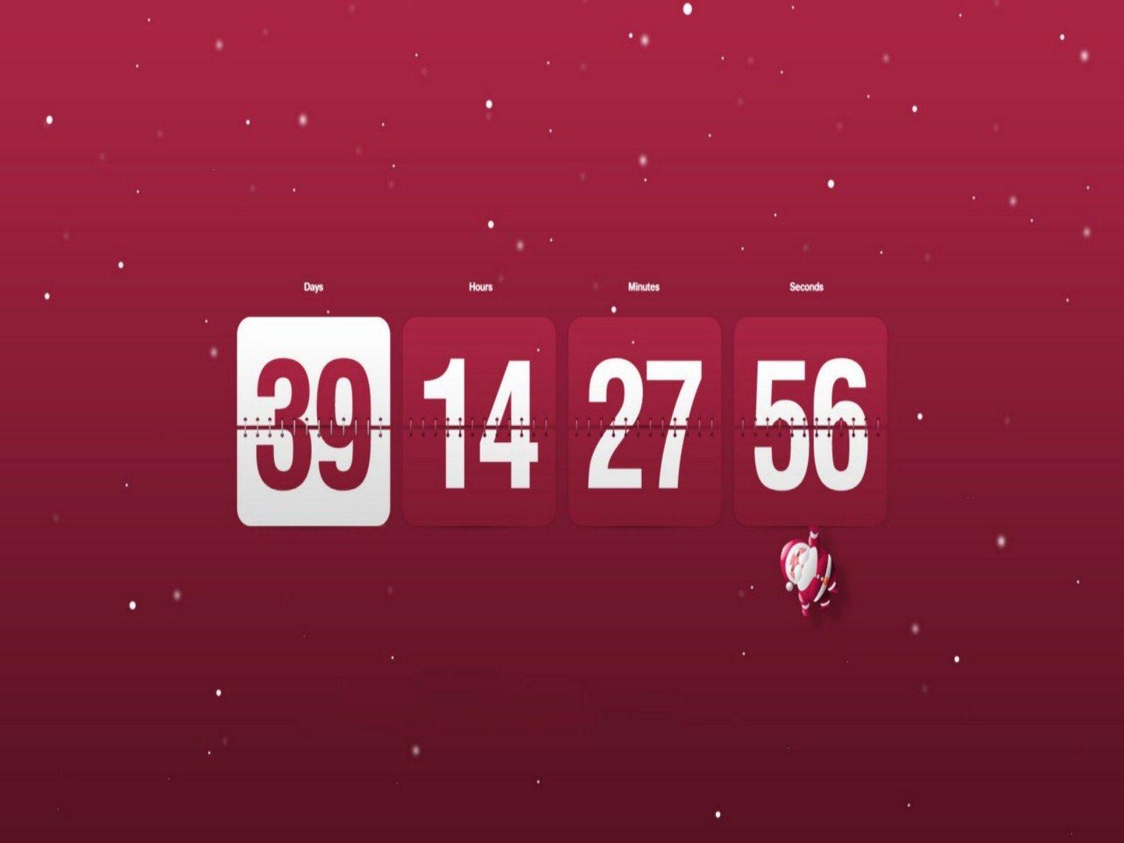 1600x1200 Live Christmas Countdown Desktop Wallpaper