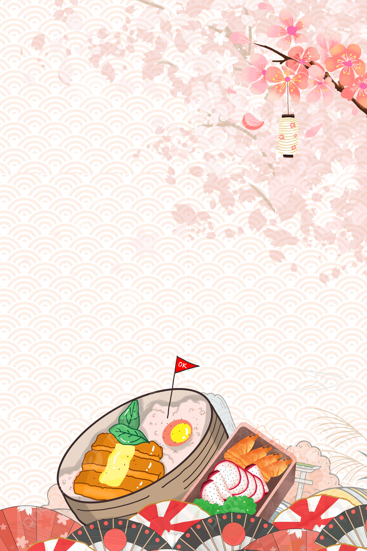 1200x1799 Japanese Bento Poster Background Wallpaper Image For Free Download