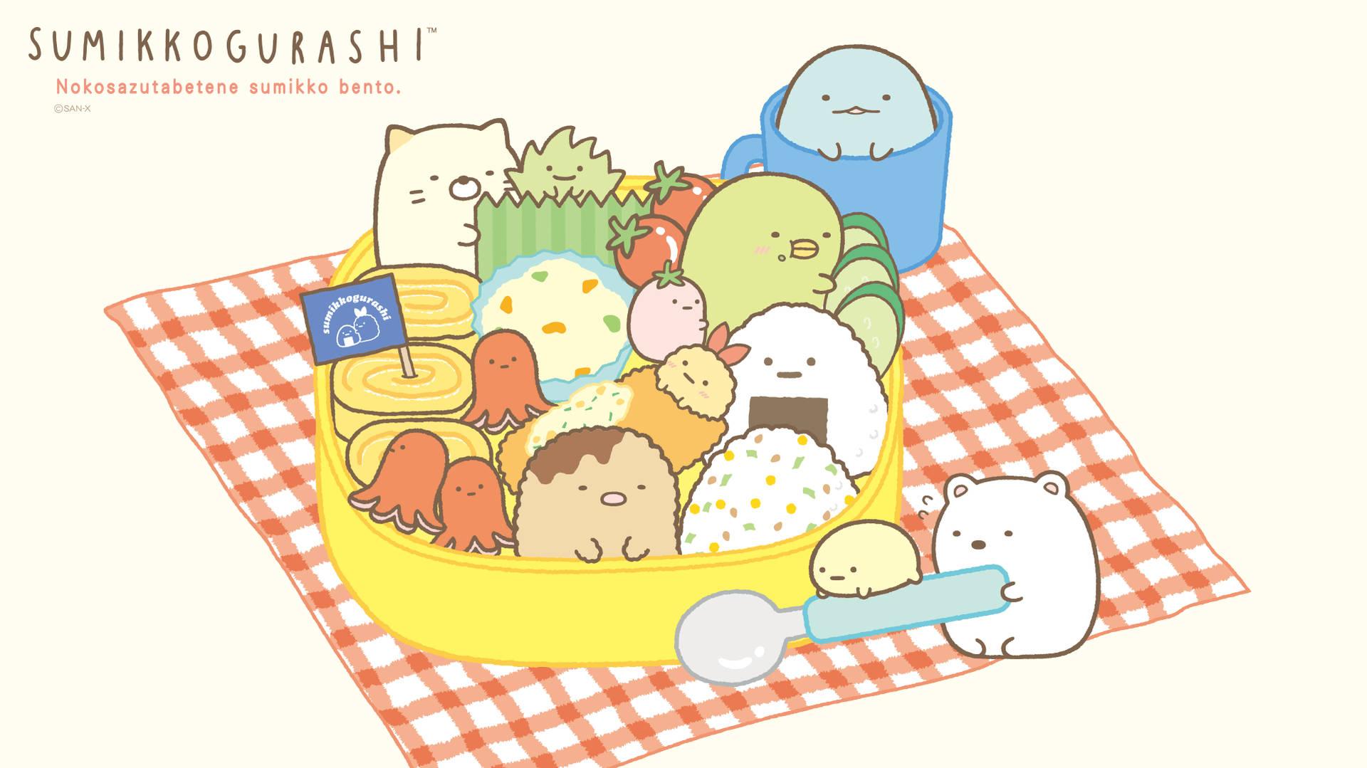1920x1079 Download Sumikko Gurashi In Bento Box Wallpaper