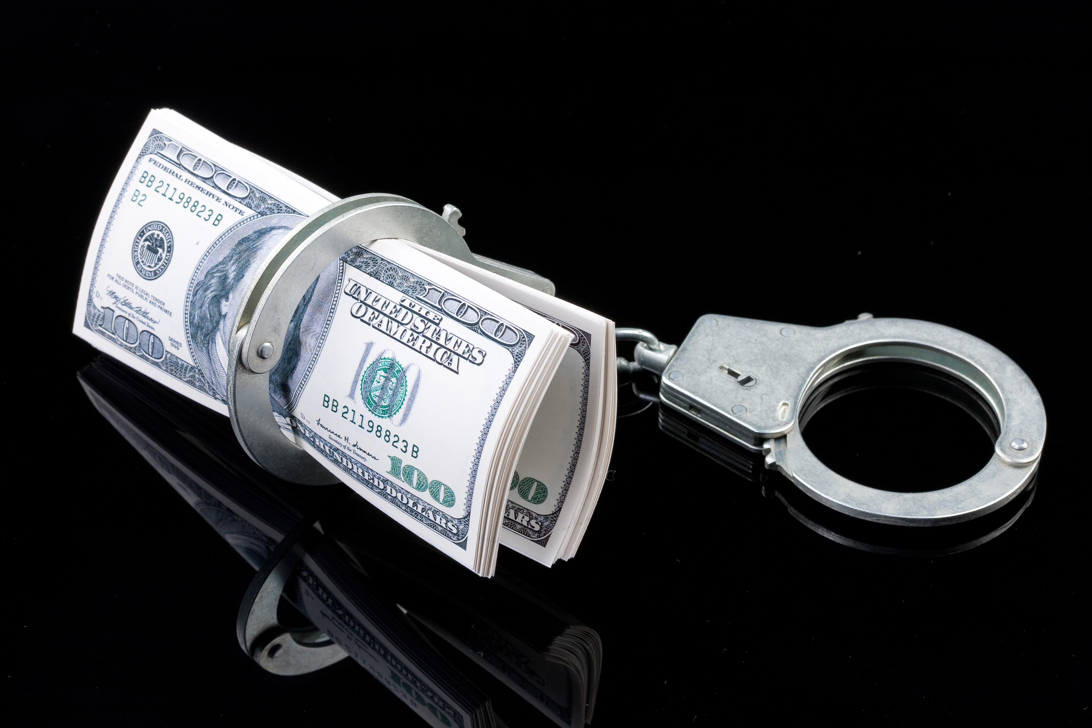 4200x2800 4K, Money, Banknotes, Dollars, Black background, Handcuffs Gallery HD Wallpaper