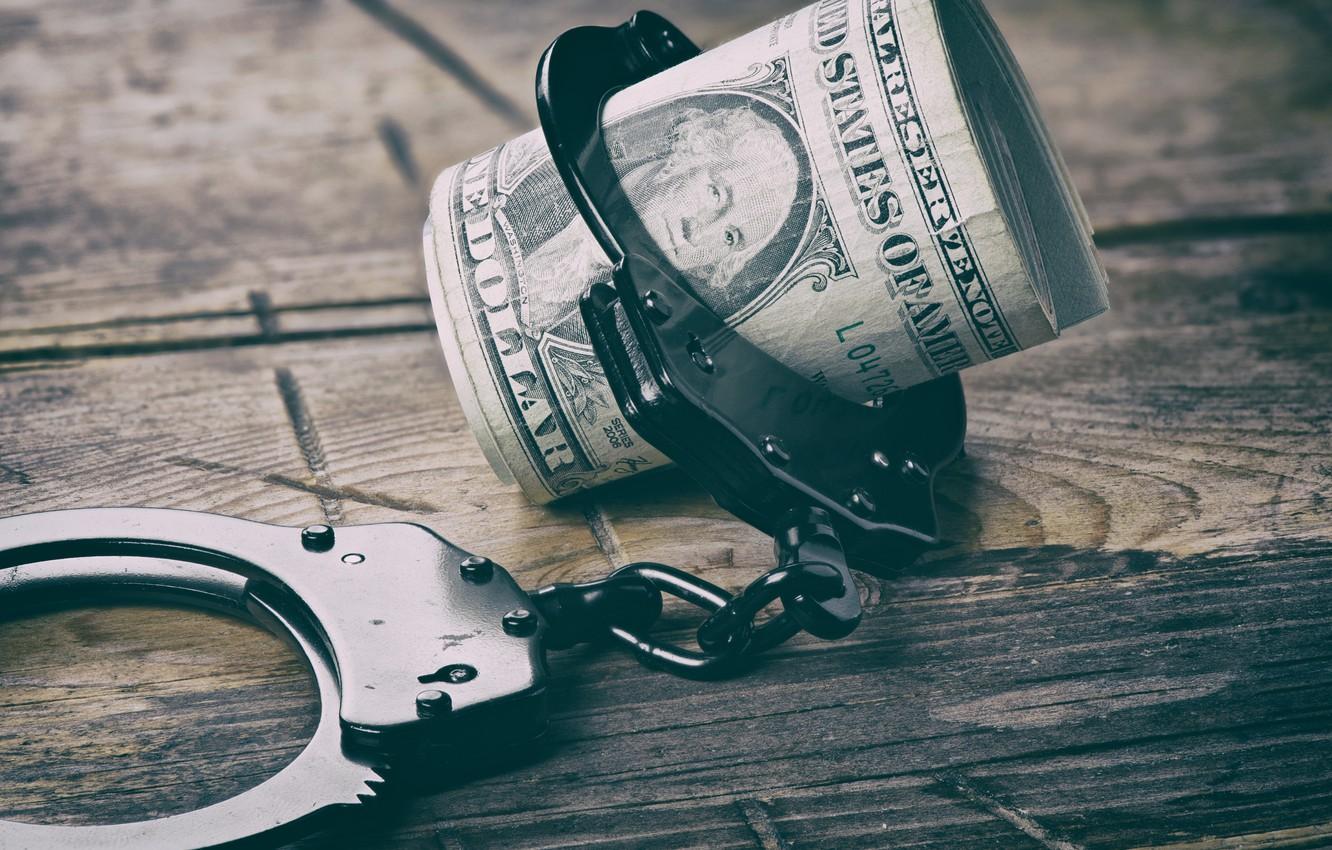 1332x850 Wallpaper money, metal handcuffs, bail image for desktop, section разное