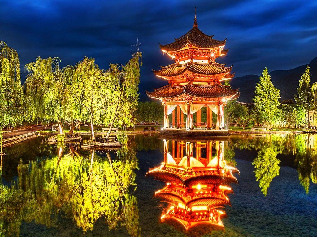 1024x768 Chinese Pagoda Wallpaper. Wallpaper Studio 10. Tens of thousands