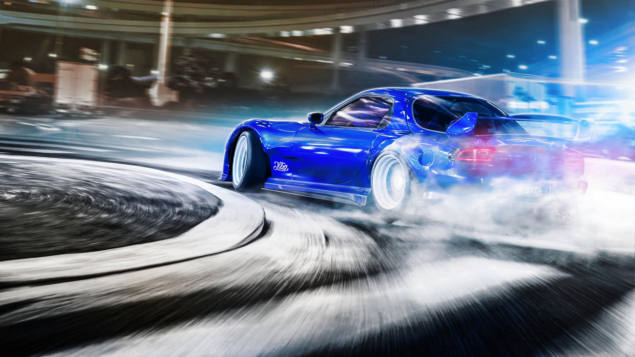 2560x1440 Wallpaper / car, sportscar, drift, speed, racing, 4k free download