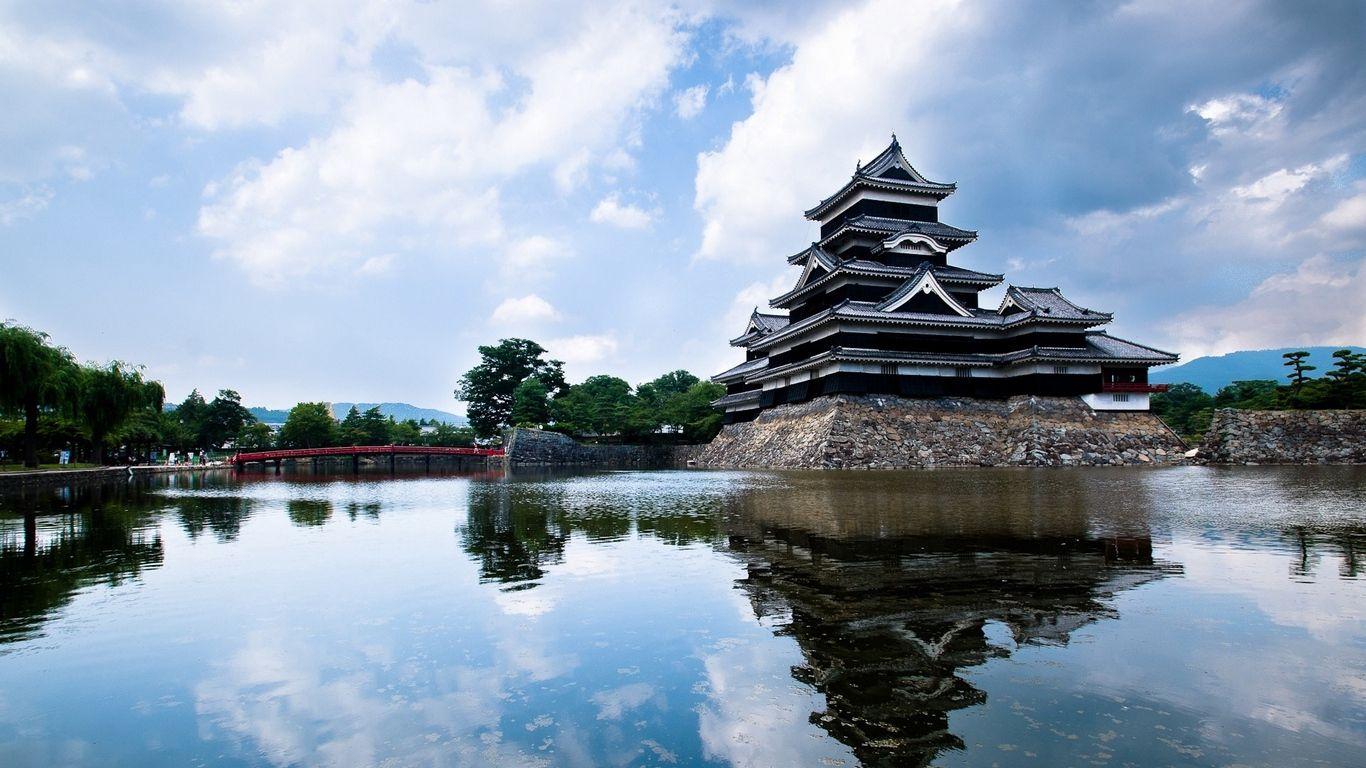 1366x768 Download wallpaper 1366x768 china, rivers, pagoda, architecture