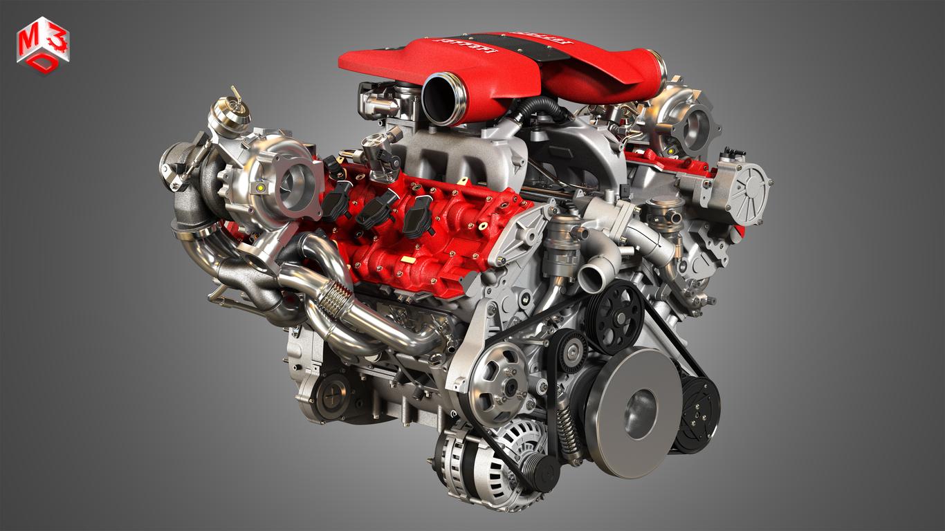 1366x768 F8 Tributo Engine Twin Turbo Engine