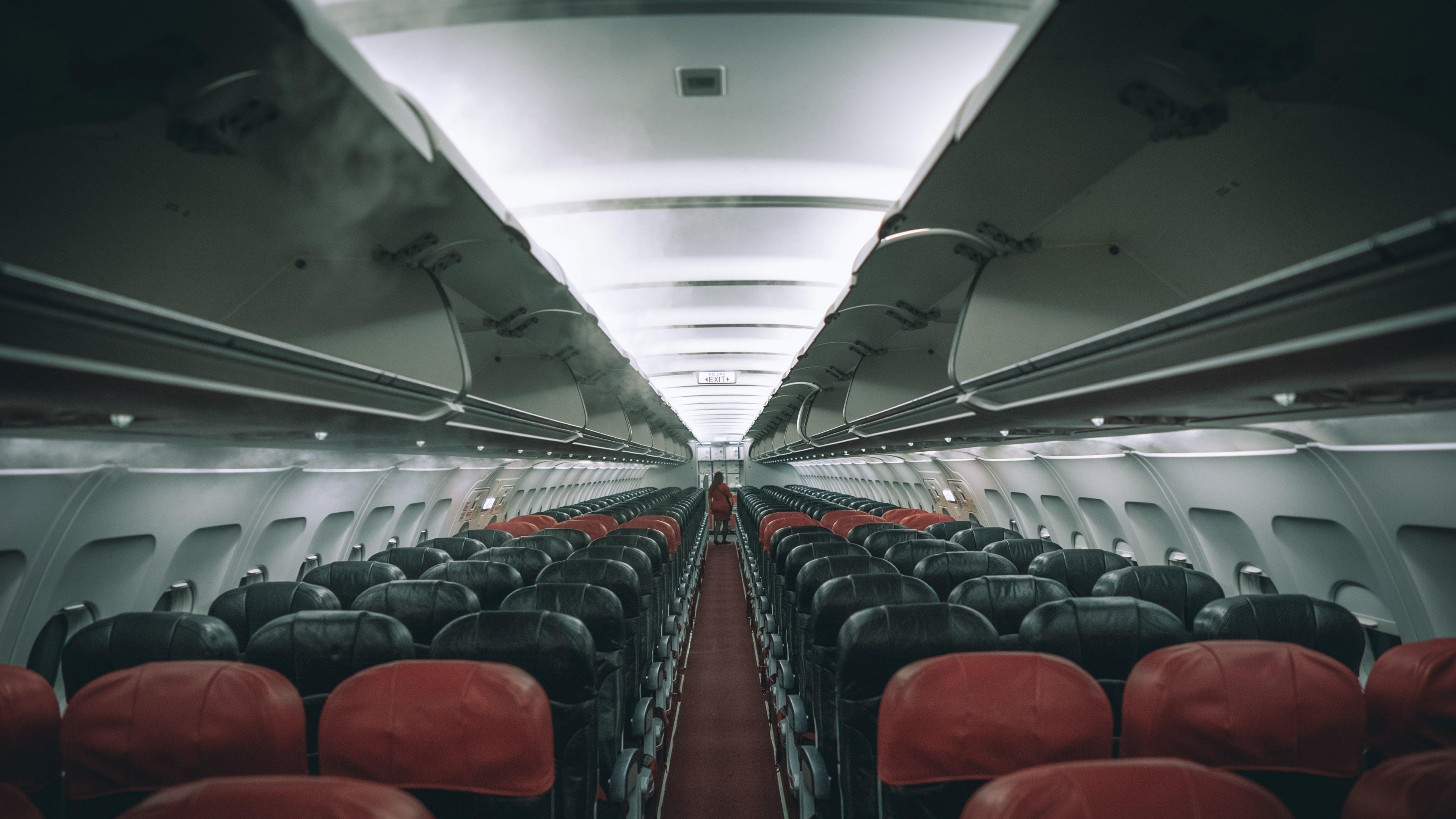 3840x2160 Wallpaper / seat empty airplane airplane aisle and airplane interior HD 4k wallpaper free download