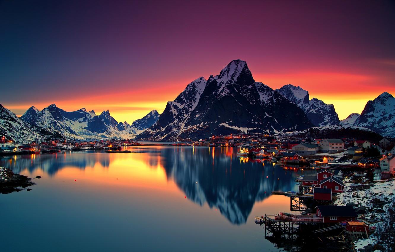 1332x850 Norway Night Wallpaper