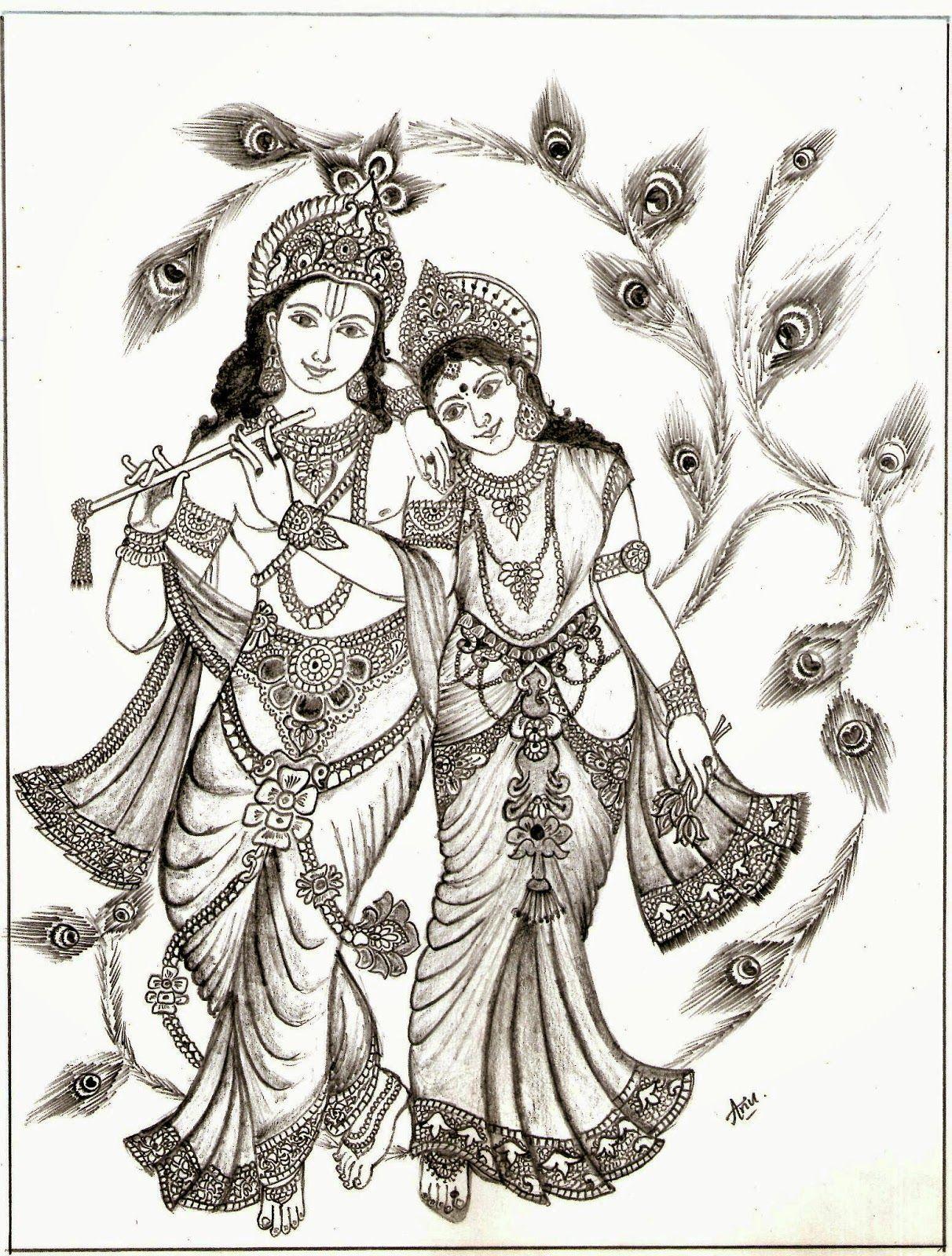 Kanha♥️ | Book art drawings, Krishna drawing, Krishna painting