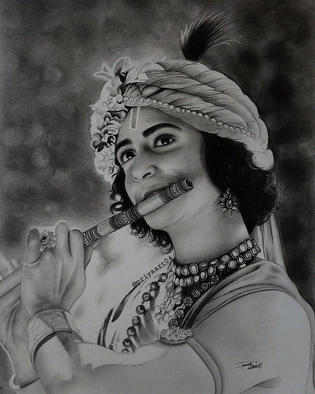 Krishna Sketch Wallpapers - Top Free Krishna Sketch Backgrounds ...