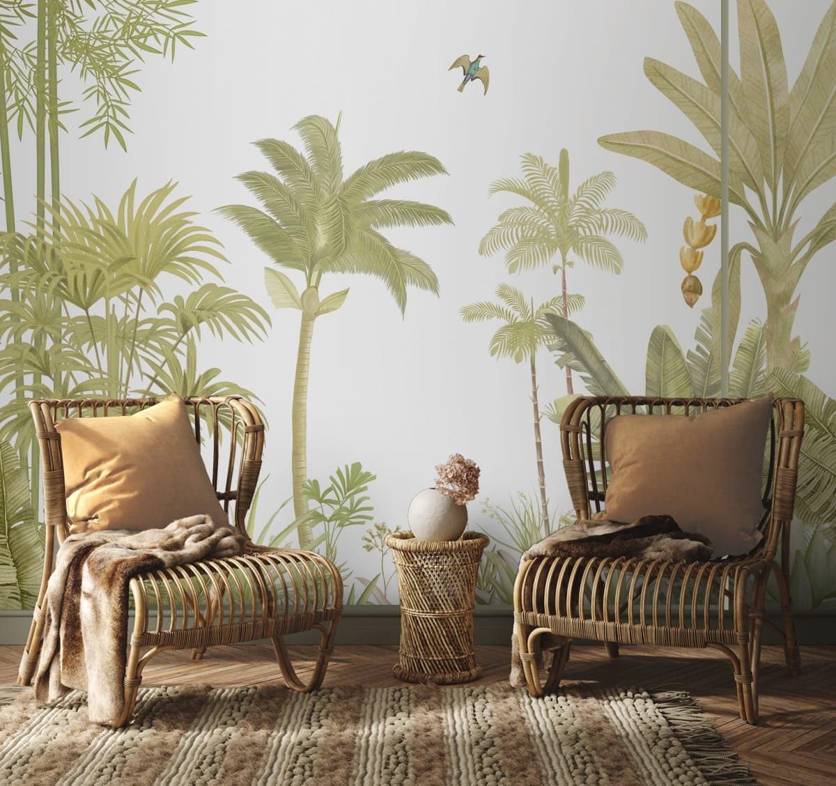 1200x1128 A Jungle Village, Nature Theme Wallpaper
