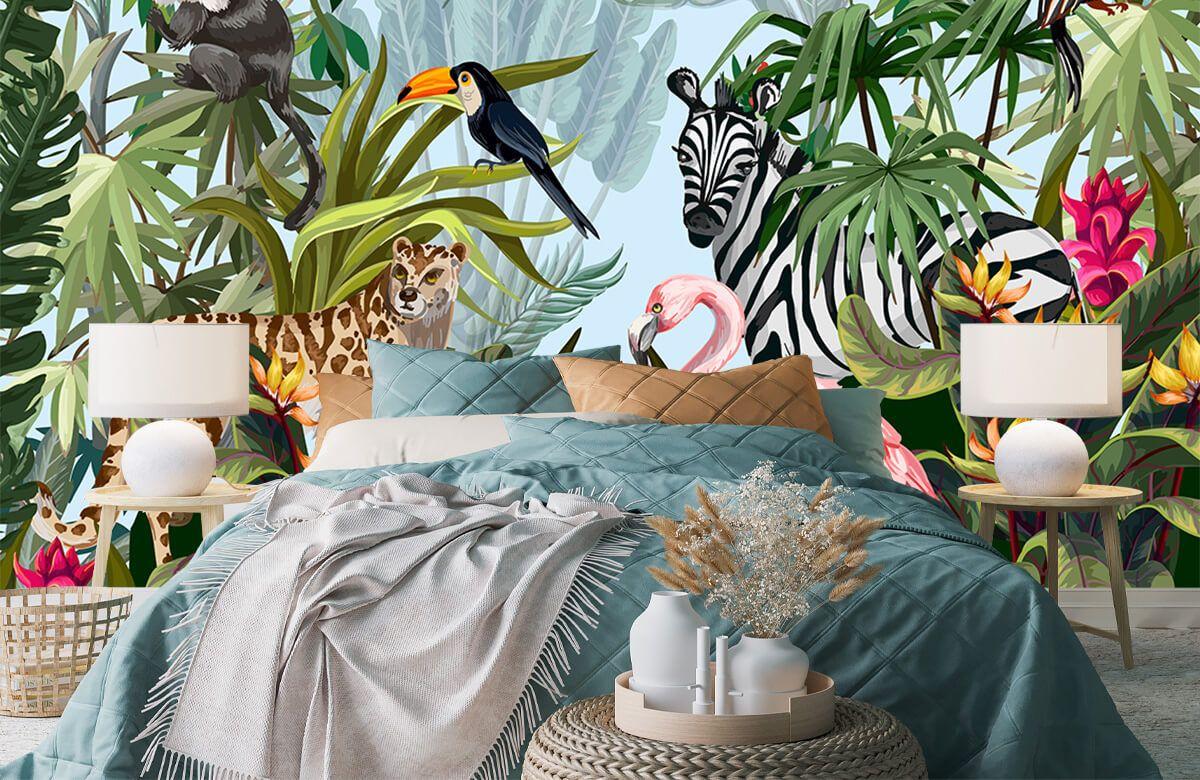 1200x780 Colourful jungle with animals