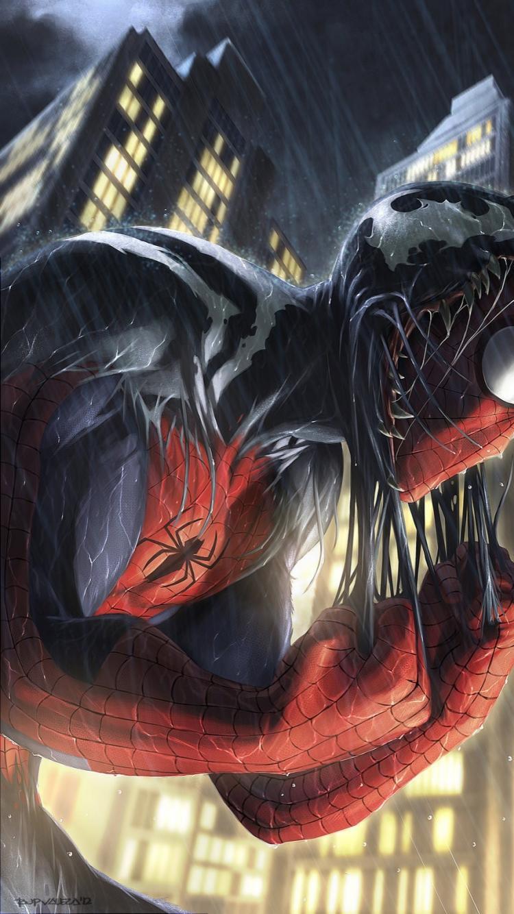 750x1334 Spider Man Venom Wallpaper
