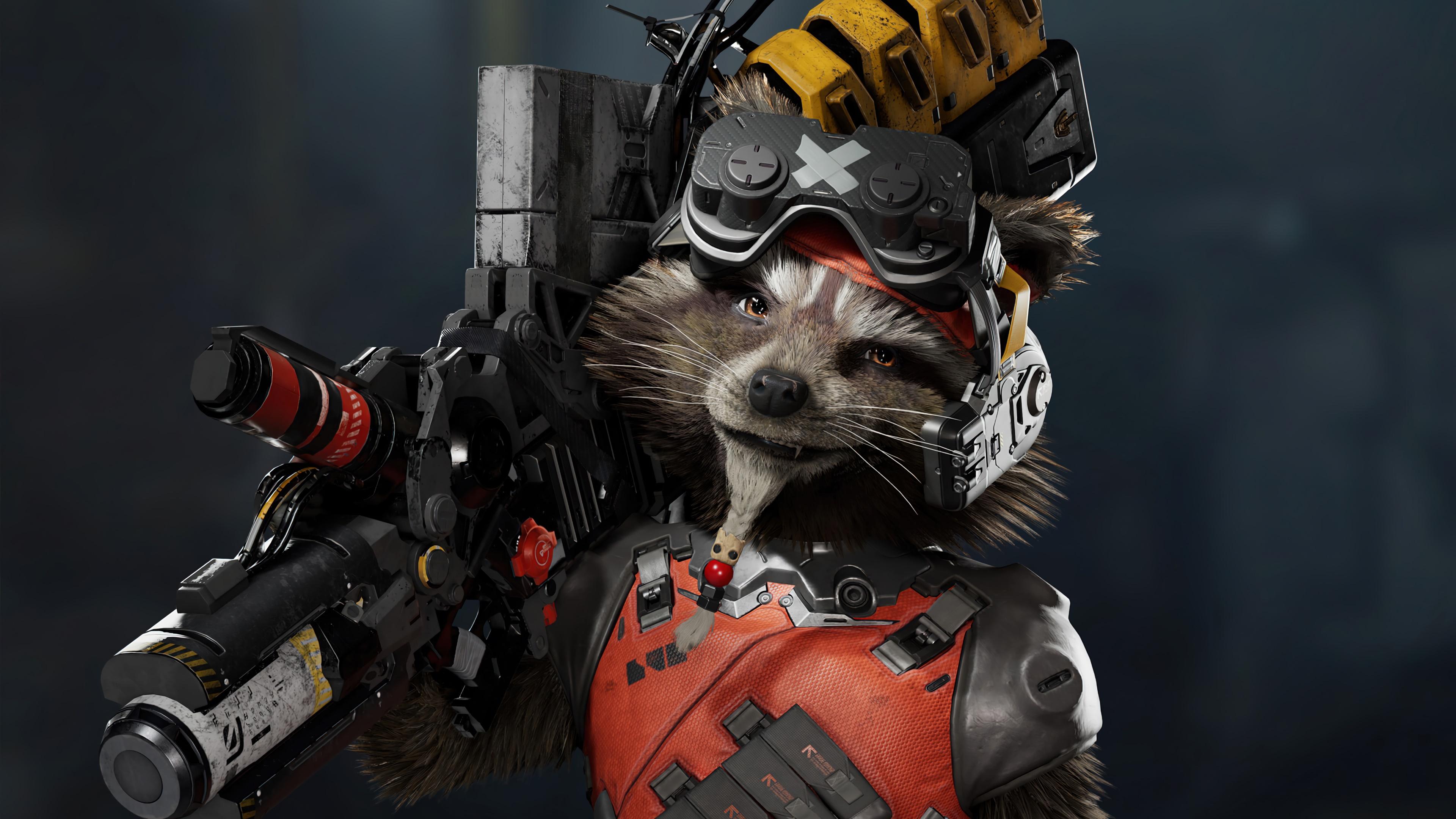3840x2160 rocket raccoon, marvels guardians of the galaxy, game, 4k, pc Gallery HD Wallpaper