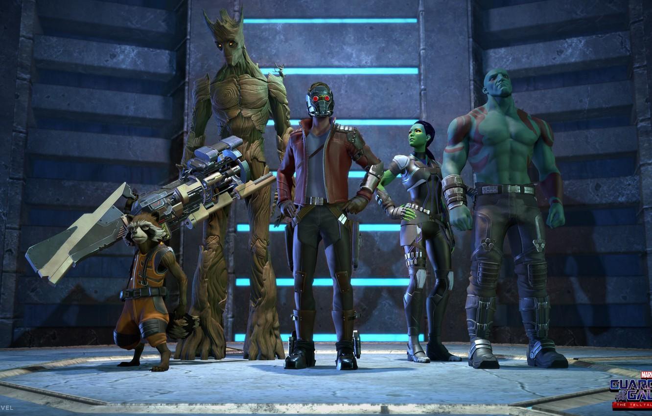 1332x850 Wallpaper gun, game, weapon, Marvel, mask, Rocket raccoon, Guardians Of The Galaxy, Marvel's Guardians Of The Galaxy Telltale Se, The Telltale Series image for desktop, section игры