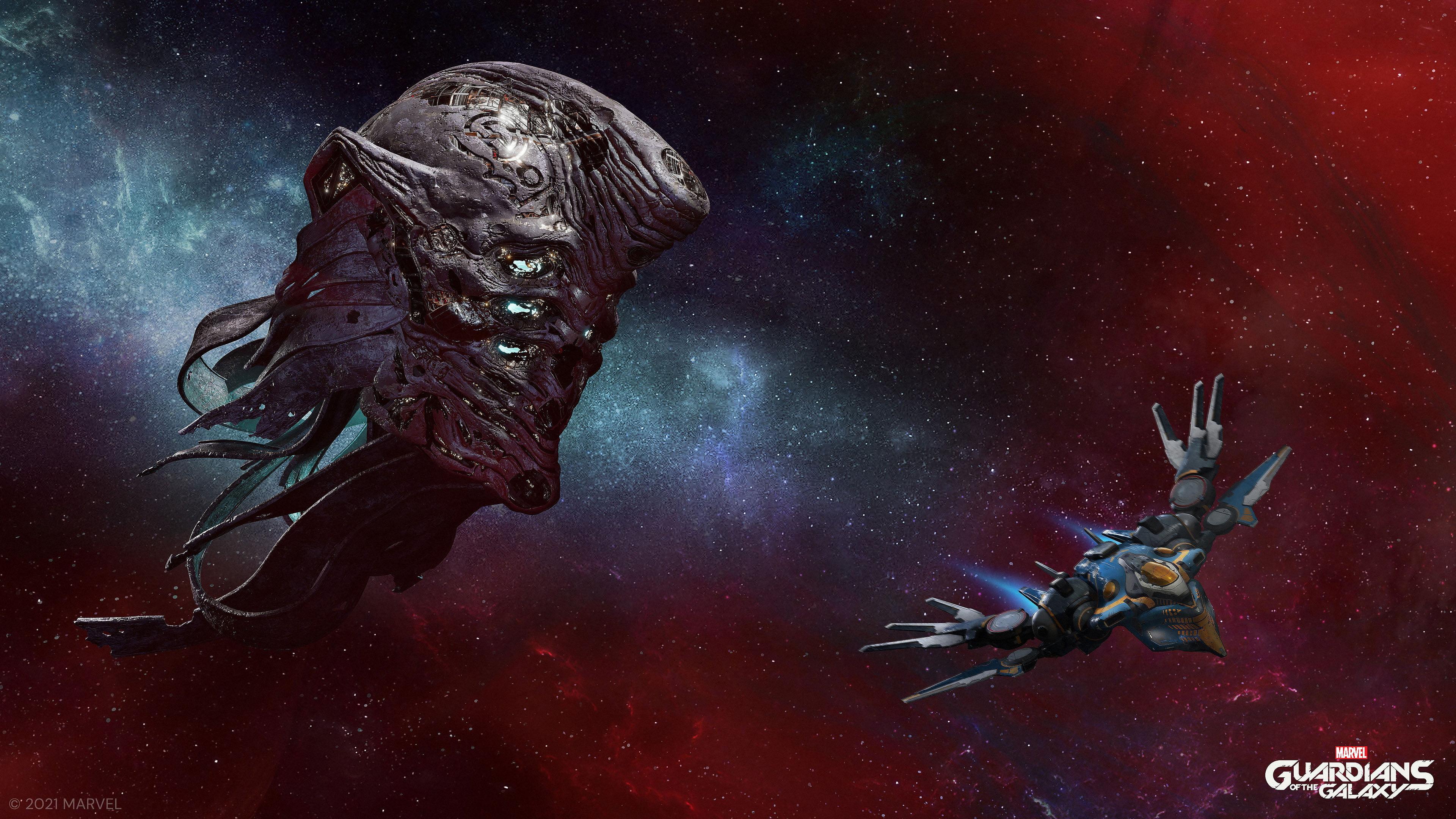 3840x2160 Wallpaper / Guardians of the Galaxy (Game), Marvel Comics, 4K, spaceship, space, Square Enix, 4K free download