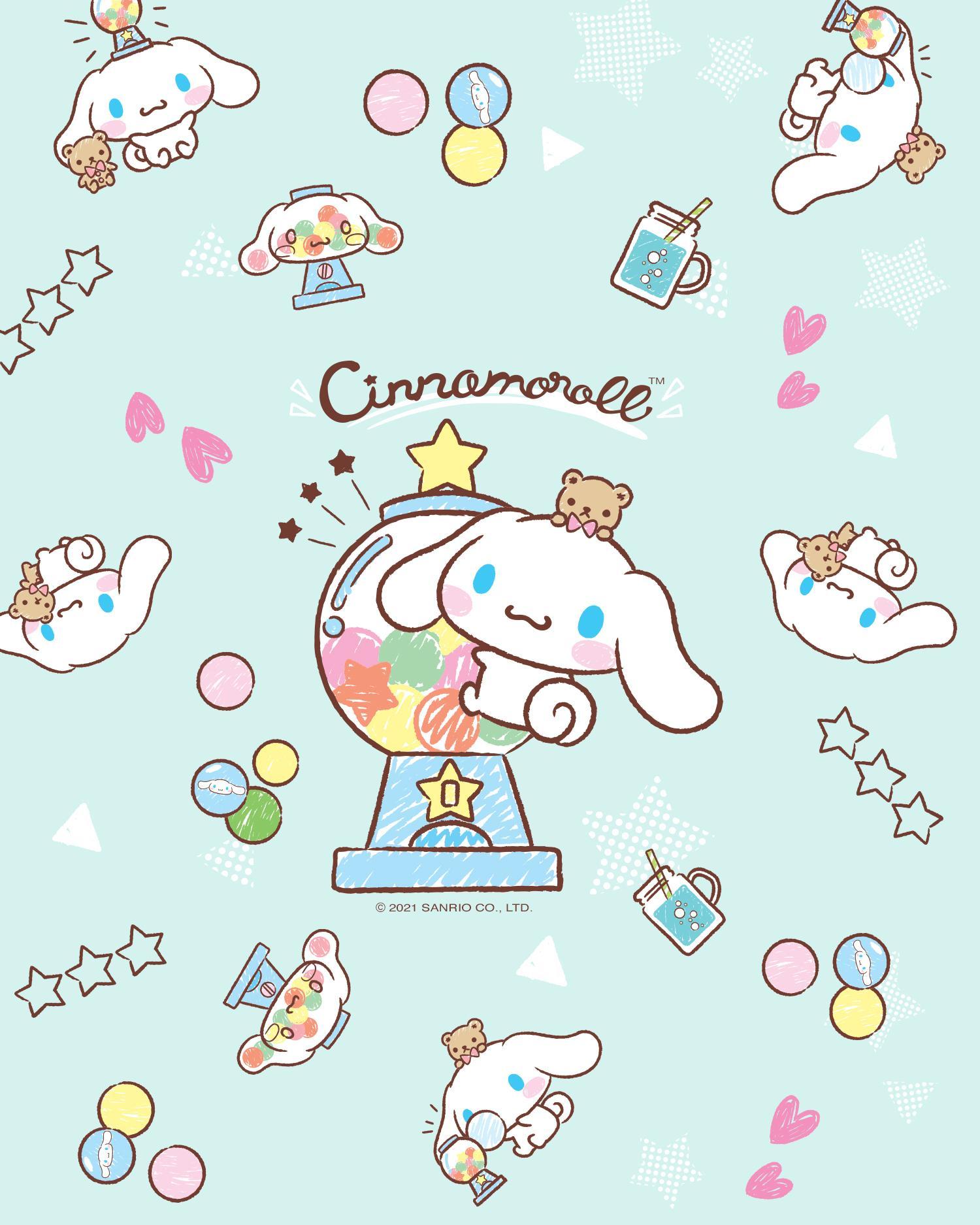 1500x1875 Sanrio #Cinnamoroll on the go with new background for your phone!