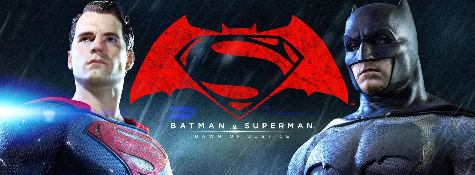 1600x591 Batman v Superman 1 Studio Batman and Superman Statues