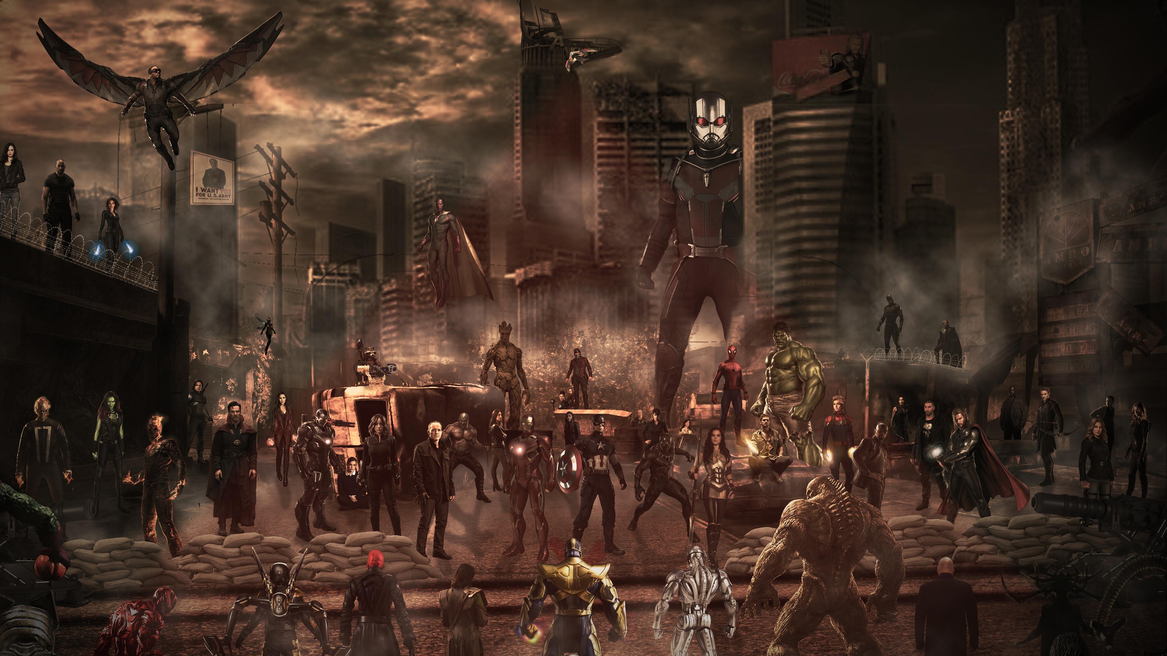 3840x2160 Wallpaper 4k Avengers Heroes Vs Villains Wallpaper