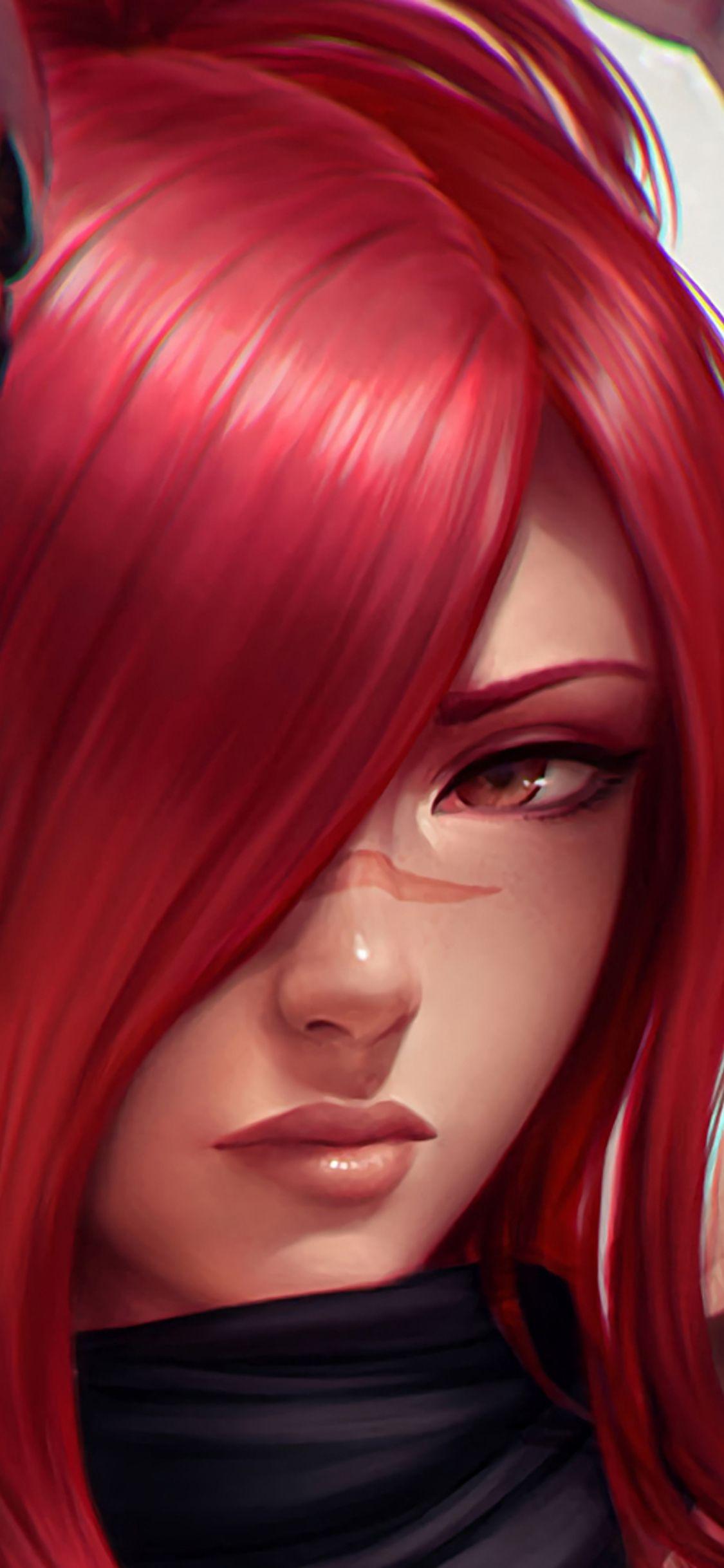 1125x2436 Digital Art Red Head Mirco Cabbia Scarlet Erza Fairy Tail