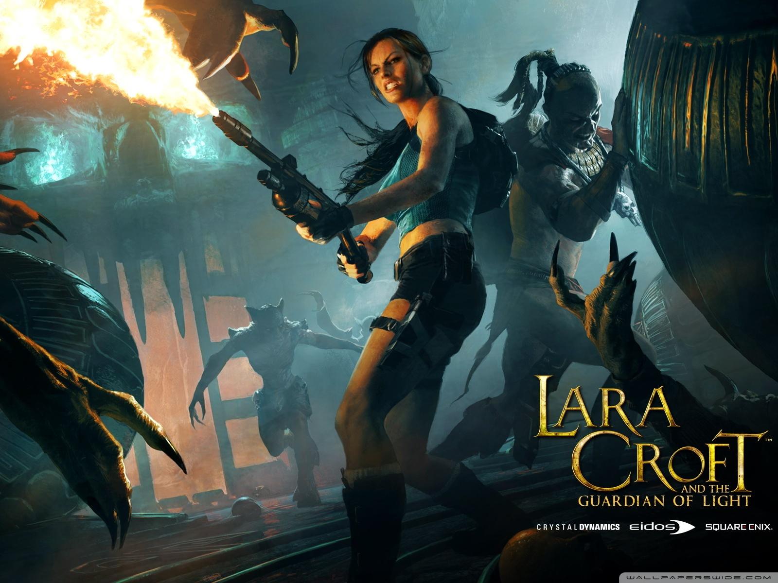 1600x1200 Lara Croft Flamethrower Ultra HD Desktop Background Wallpaper for 4K UHD TV : Tablet