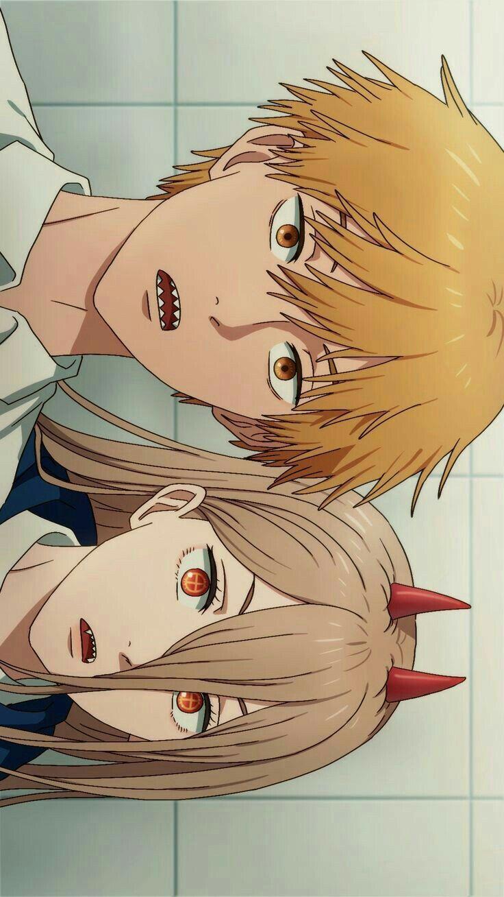 736x1308 Denji & Power. Anime wallpaper, Aesthetic anime, Chainsaw