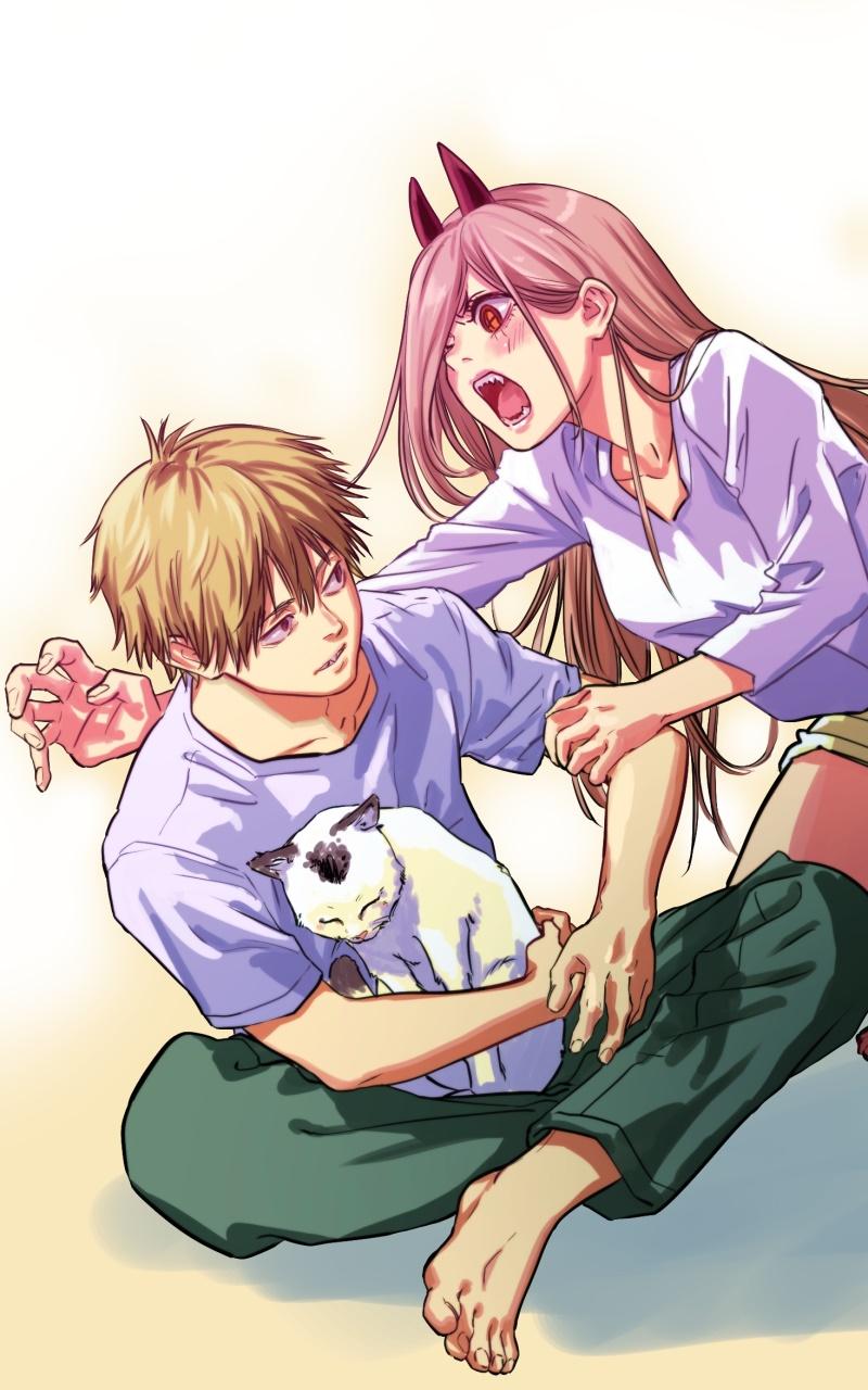 800x1280 Wallpaper / Anime Chainsaw Man Phone Wallpaper, Denji (Chainsaw Man), Power (Chainsaw Man), 800x1280 free download