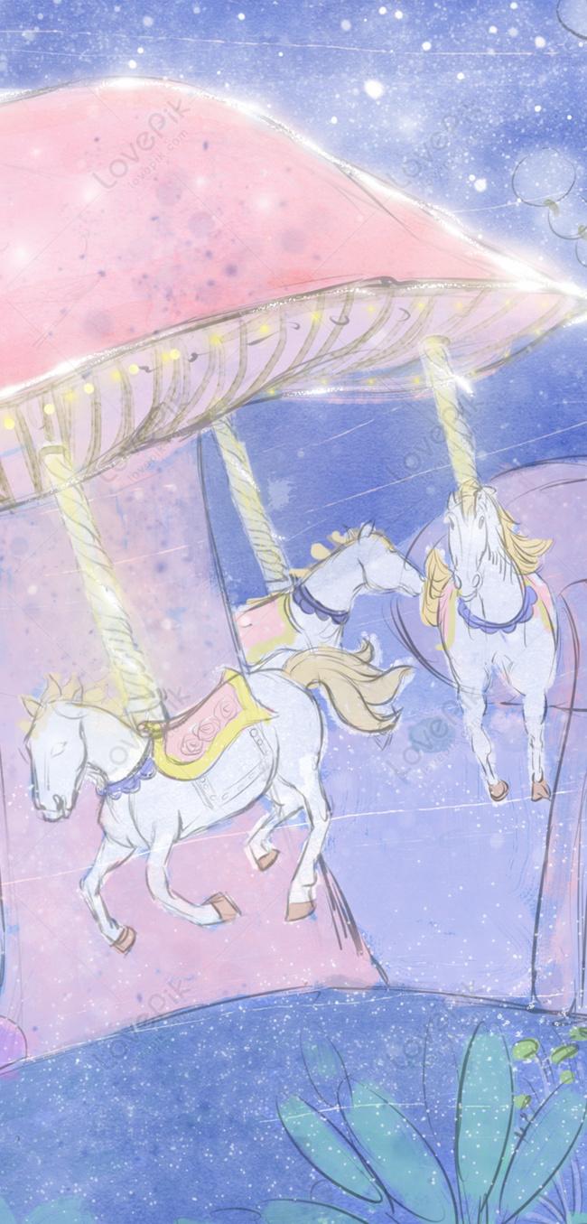 650x1355 Mobile Wallpaper Of Merry Go Round Image Free Download
