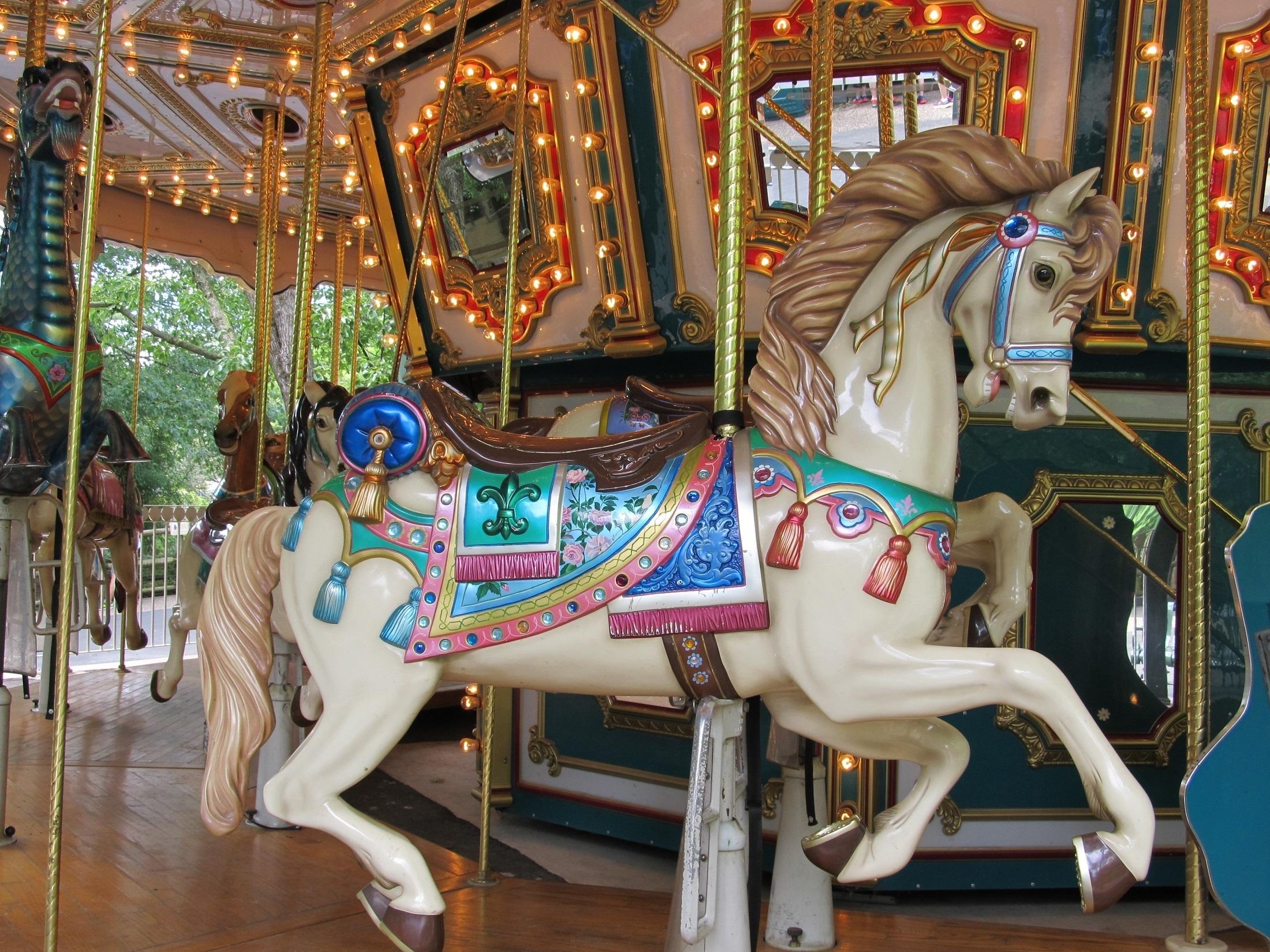 2200x1650 HD desktop wallpaper: Horse, Carousel, Man Made, Merry Go 'round download free picture