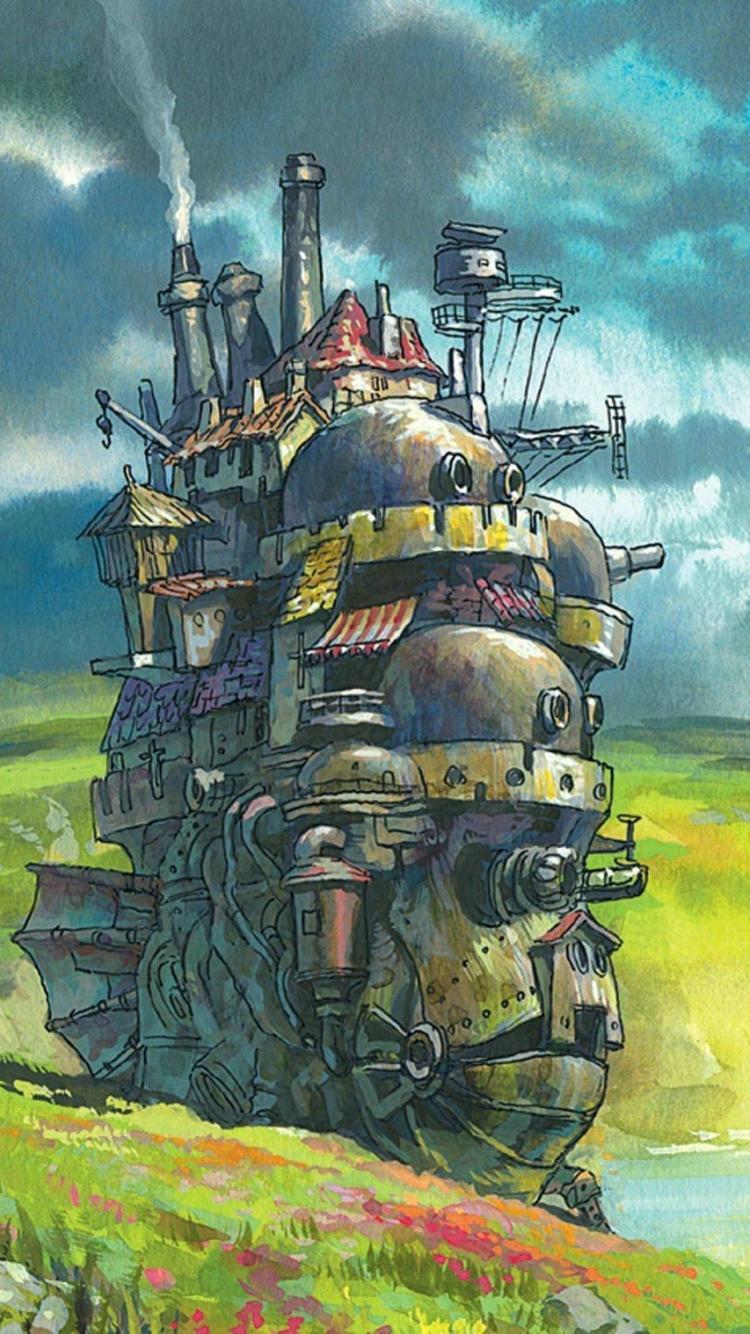 750x1334 Howl's Moving Castle Phone Wallpaper