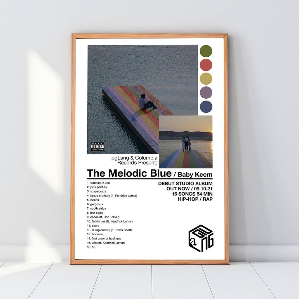 1024x1024 Baby Keem the Melodic Blue Poster Baby Keem the Melodic Blue