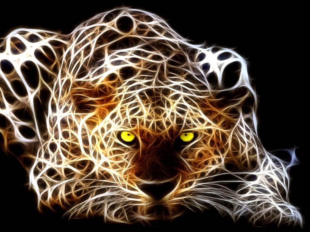 1024x768 Tiger 3D Wallpaper 1.