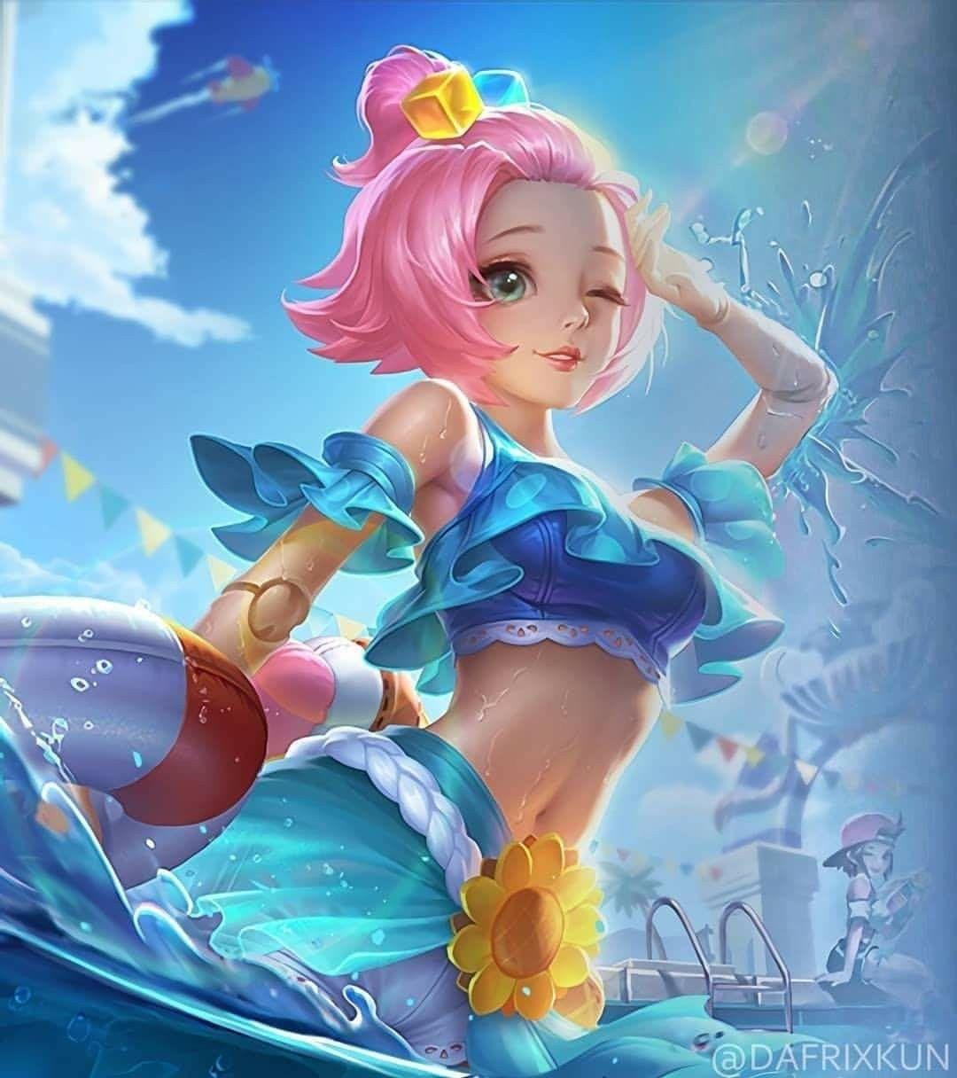 1080x1216 Angela summer skin. Anime mobile, Mobile legend wallpaper, Alucard mobile legends