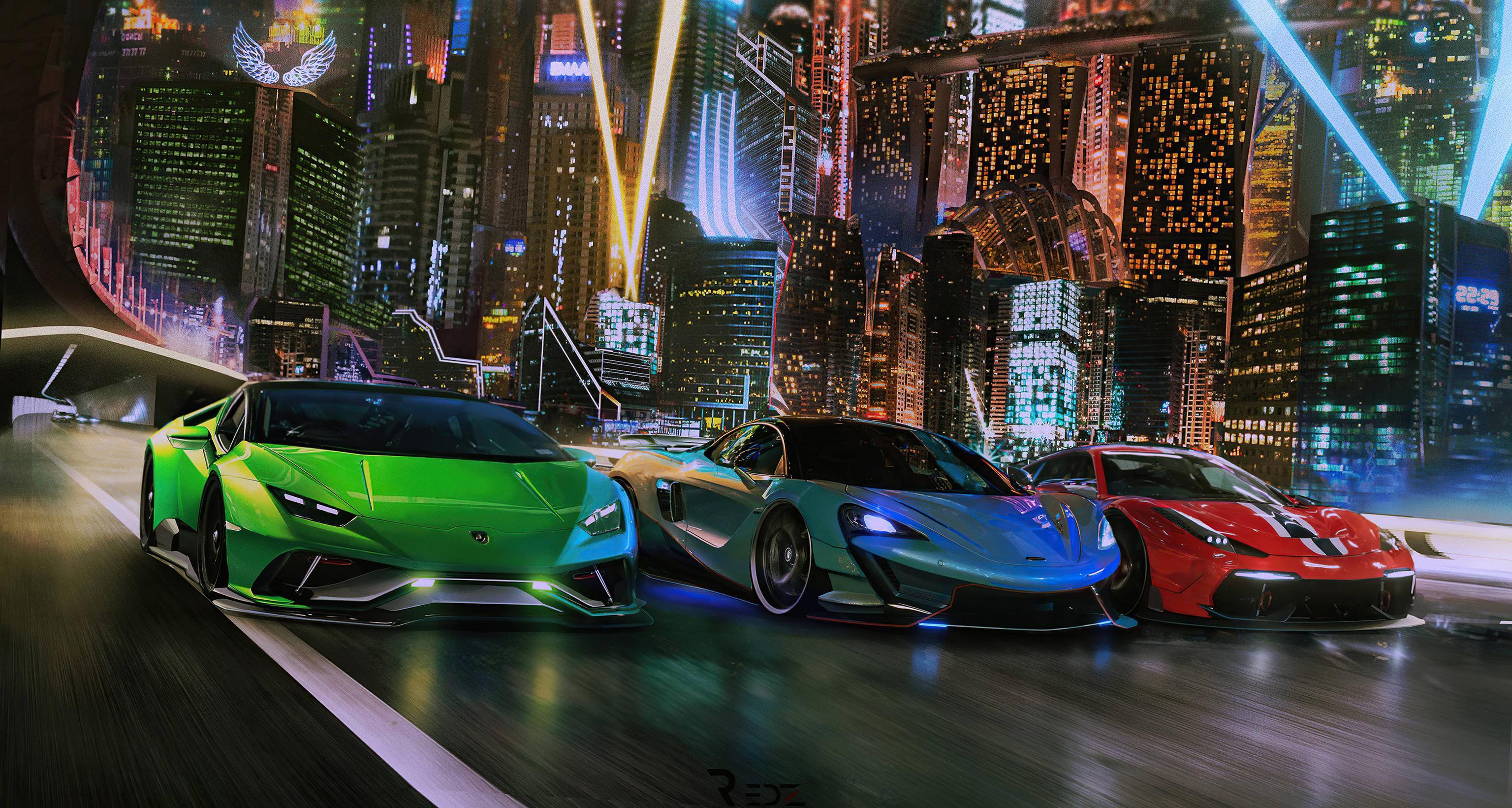 3072x1641 Mclaren Lambo Ferrari 458 Super Car Showdown 4k, HD Cars, 4k Wallpaper, Image, Background, Photo and Picture