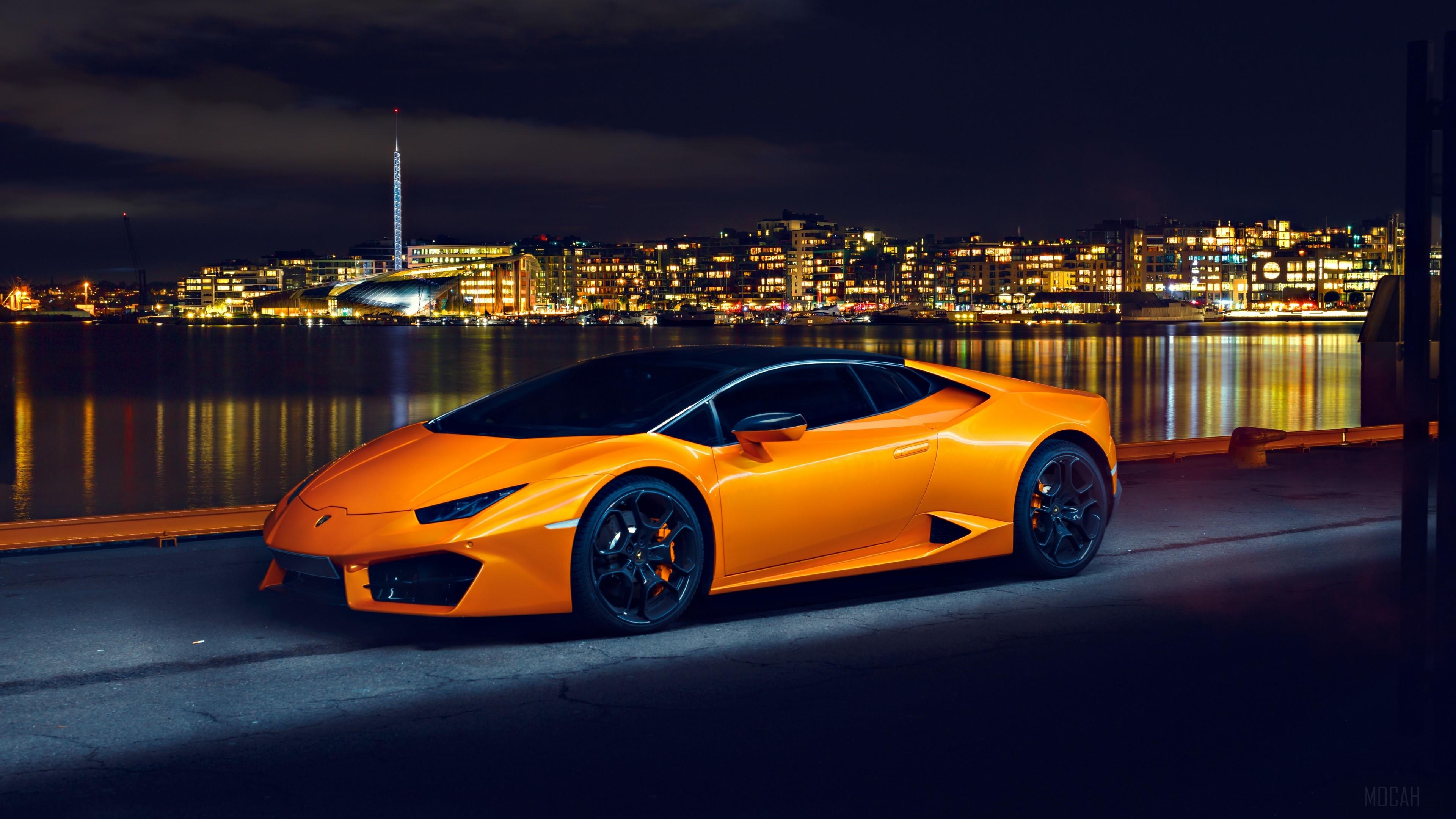 3840x2160 Car, Lamborghini, Lamborghini Huracan, Orange Car, Sport Car, Supercar, Vehicle 4k Gallery HD Wallpaper