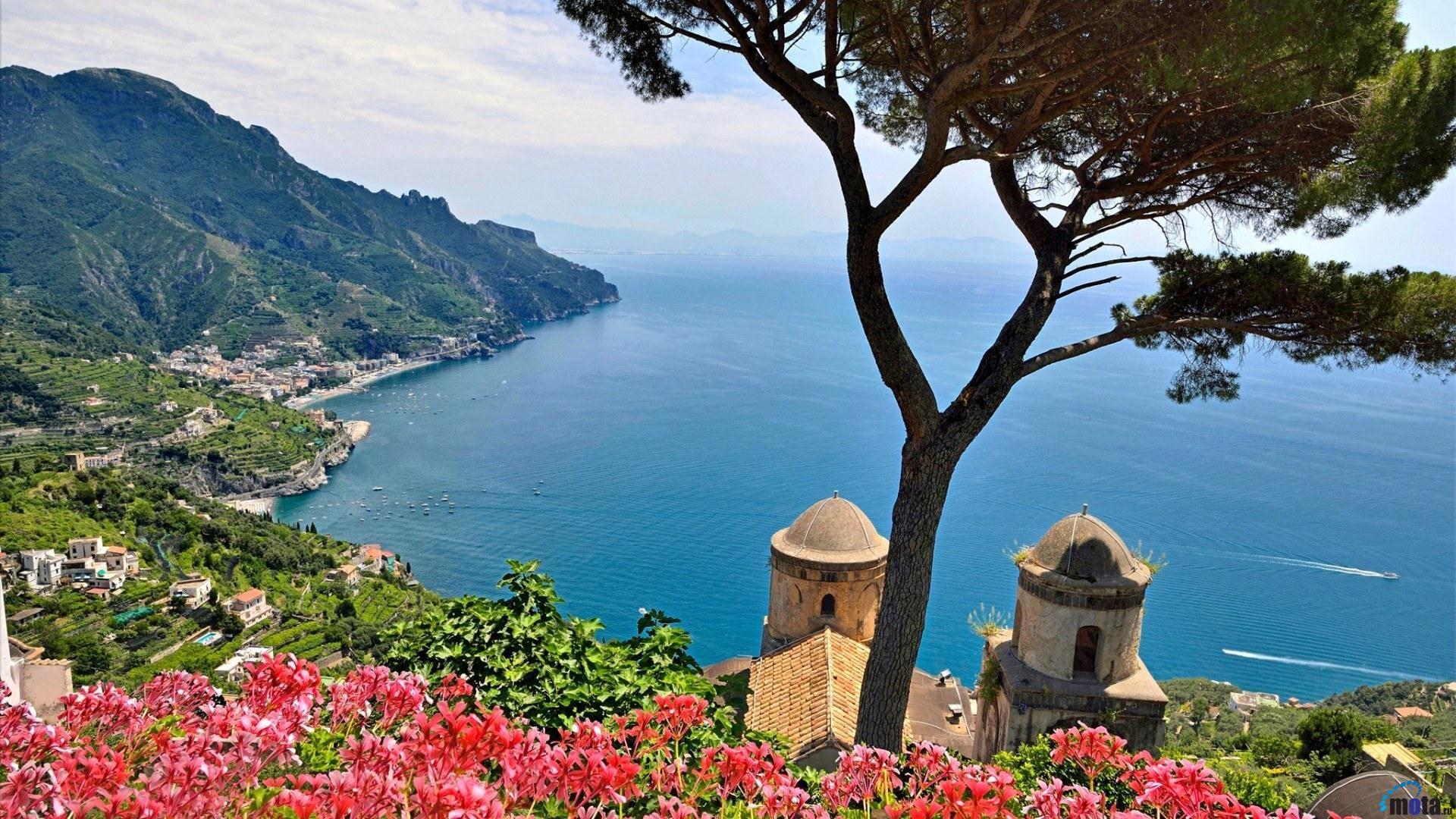 1920x1080 Desktop Wallpaper Mountain Amalfi Coast, Italy. :