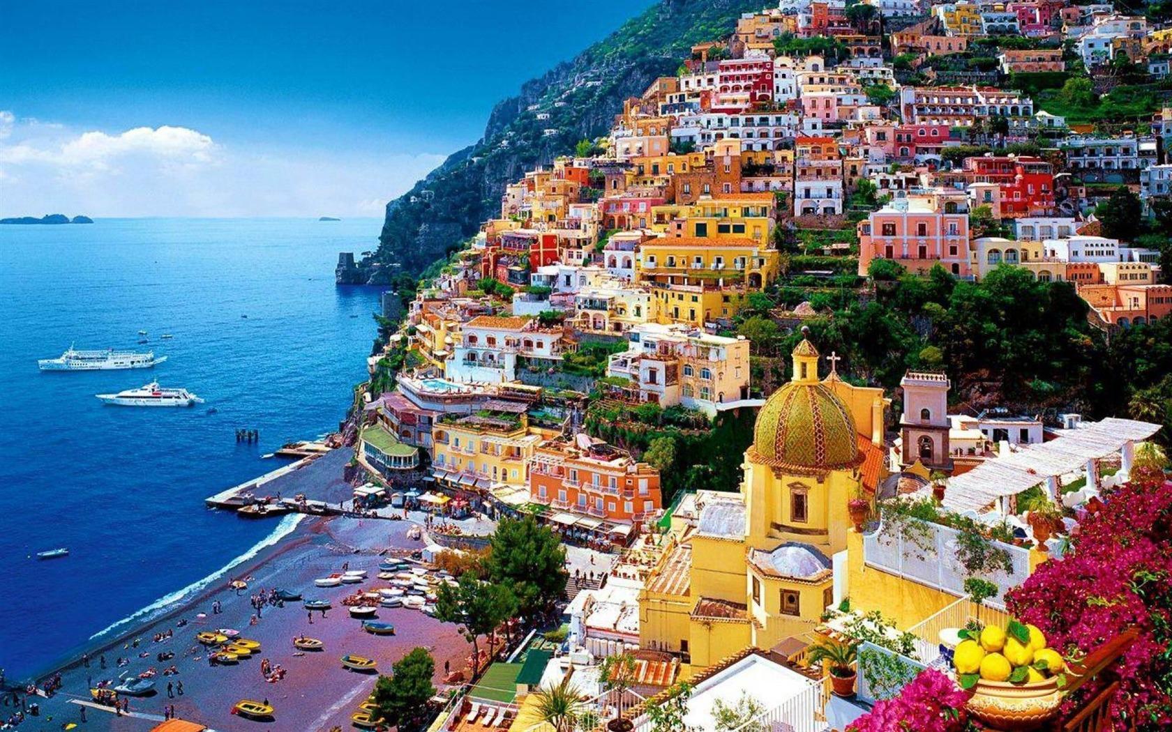 1680x1050 Amalfi Coast Italy City HD Wallpaper