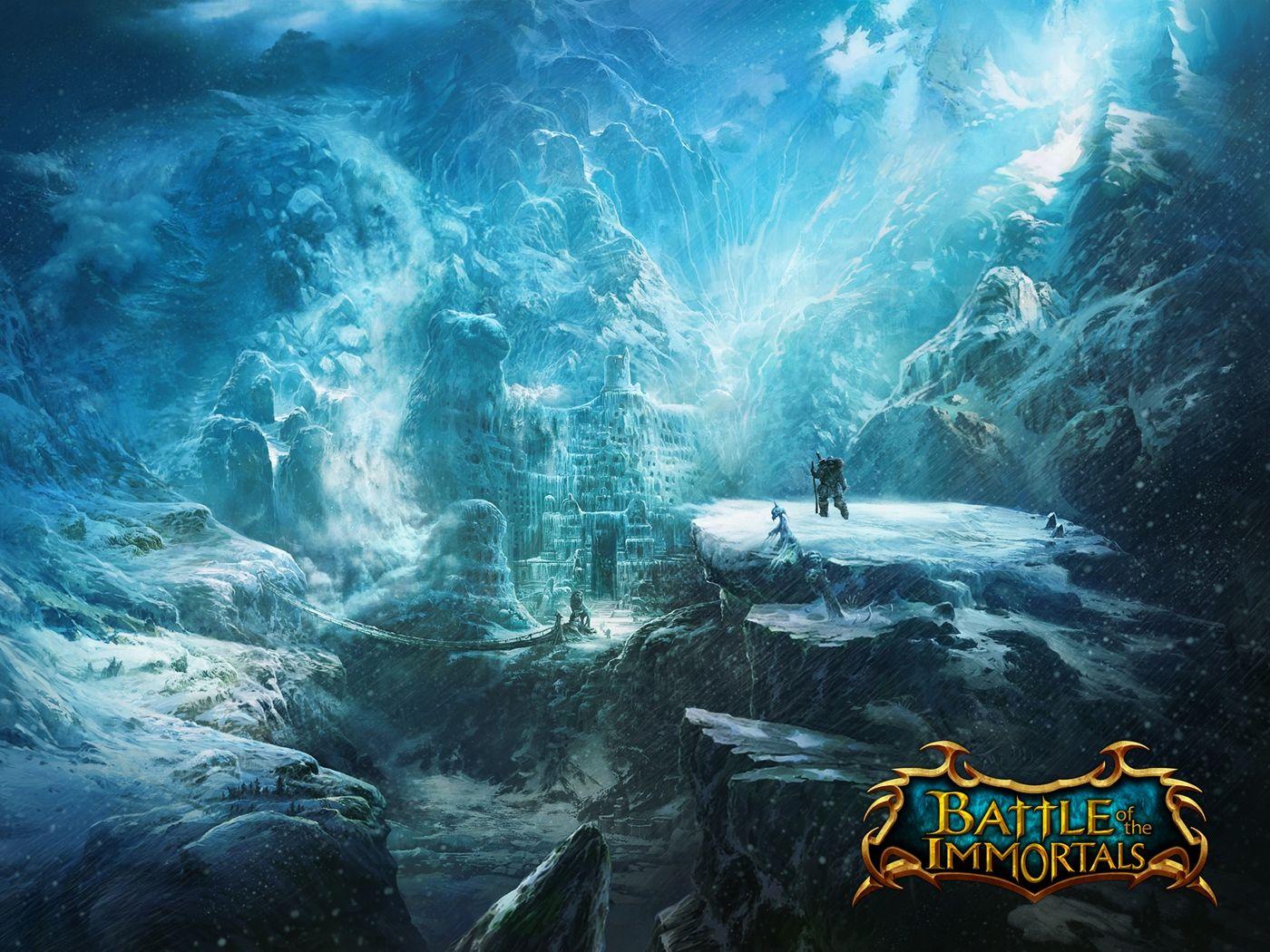 1400x1050 Download wallpaper 1400x1050 battle of the immortals, valley, snow
