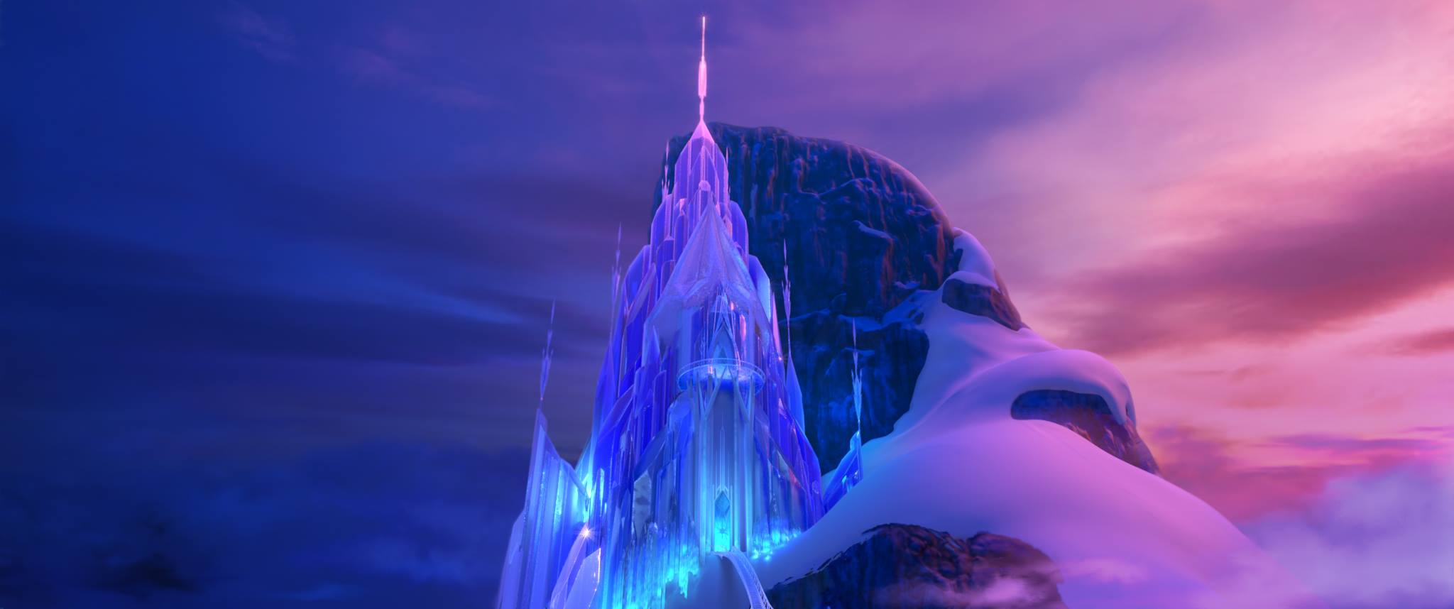 2048x858 Disney Princess image Elsa_s ice palace HD wallpaper and background