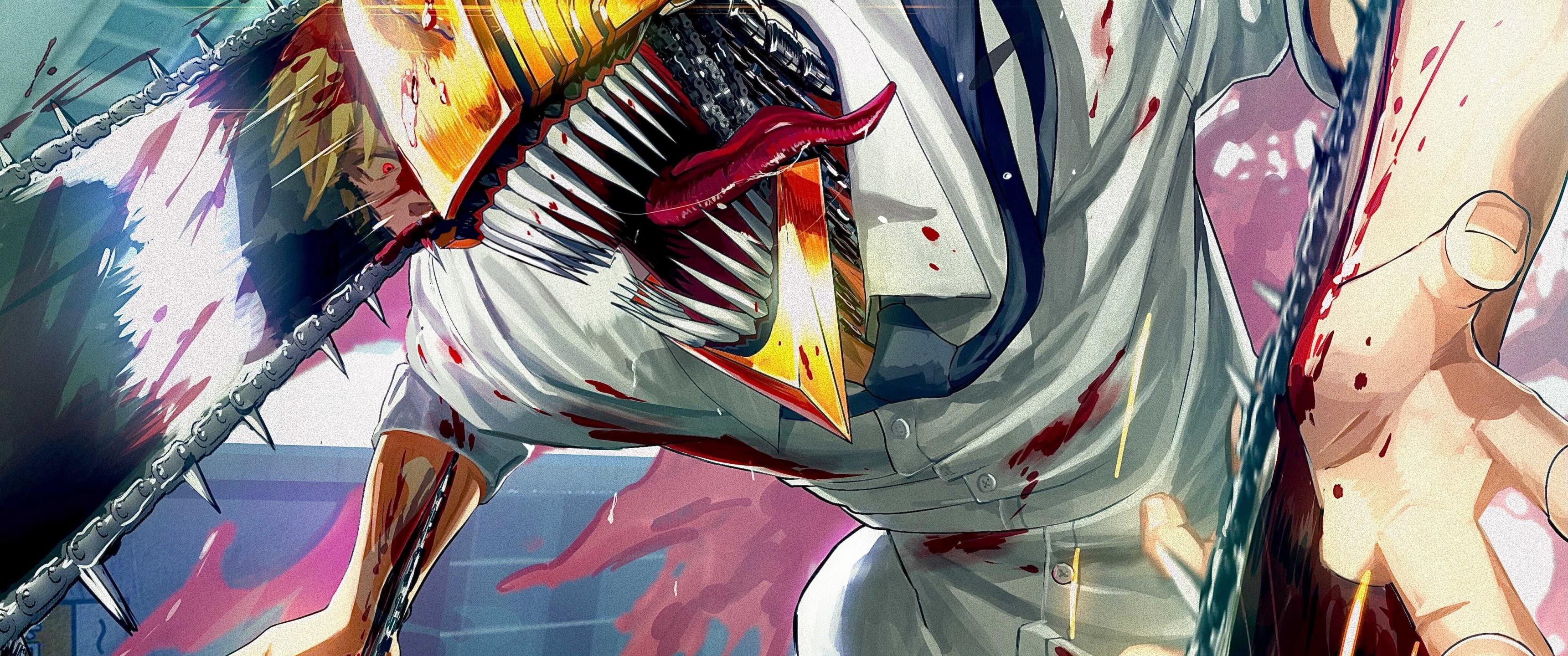 3440x1440 Chainsaw Man Wallpaper 4K, Denji, Anime
