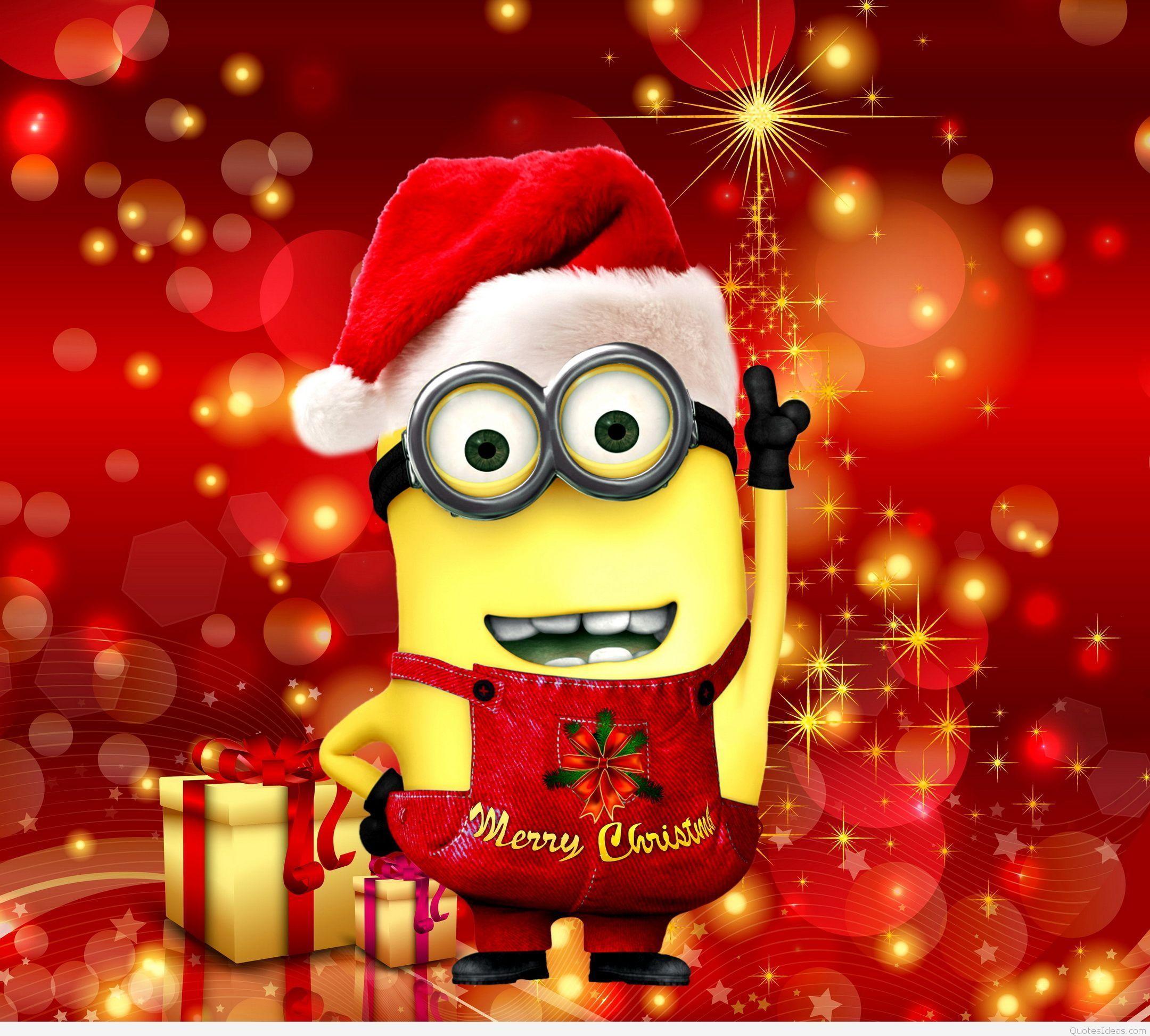 2160x1947 Christmas Minions Wallpaper
