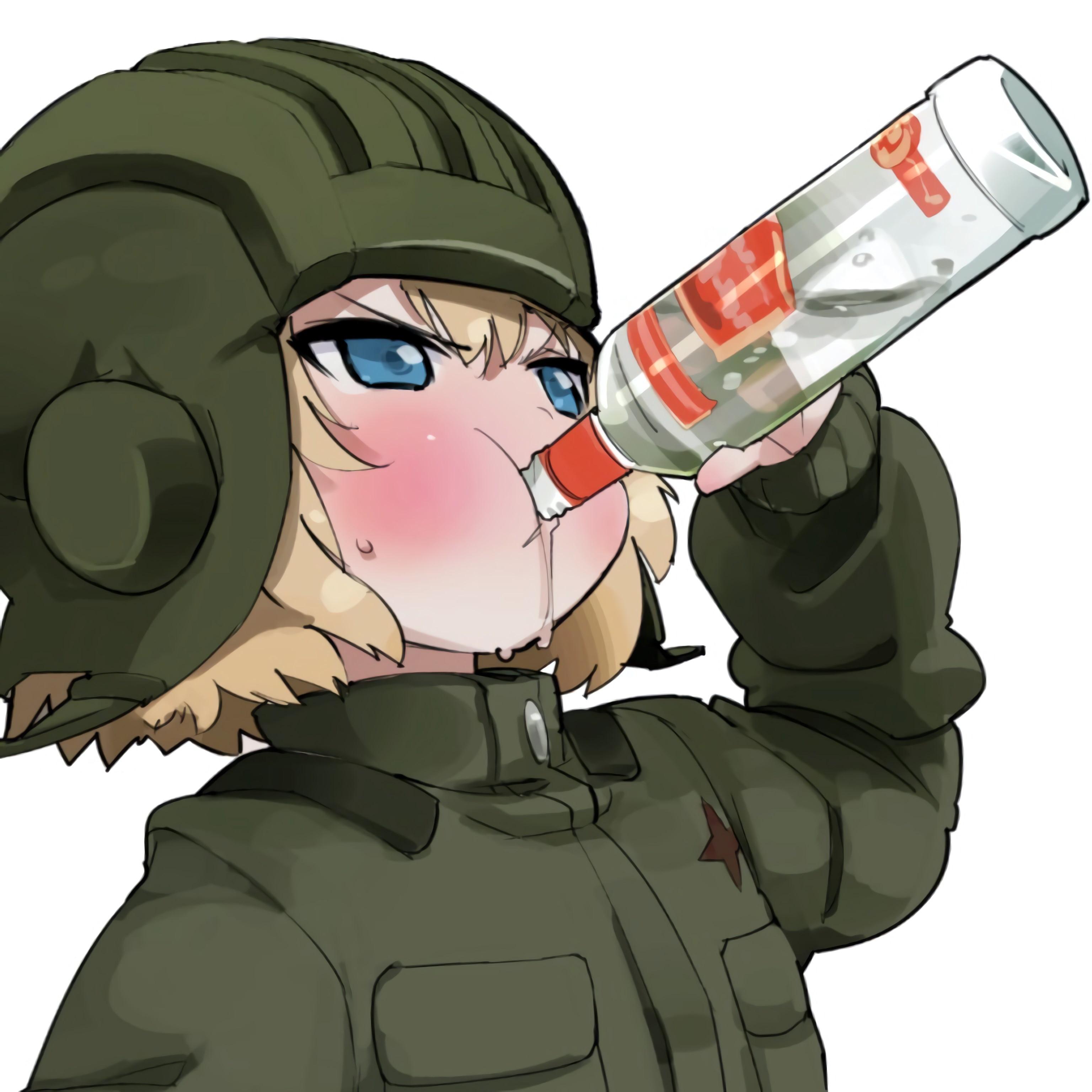 3072x3072 Wallpaper / gopnik, anime, anime girls, Russia, vodka, Adidas, Slavic free download