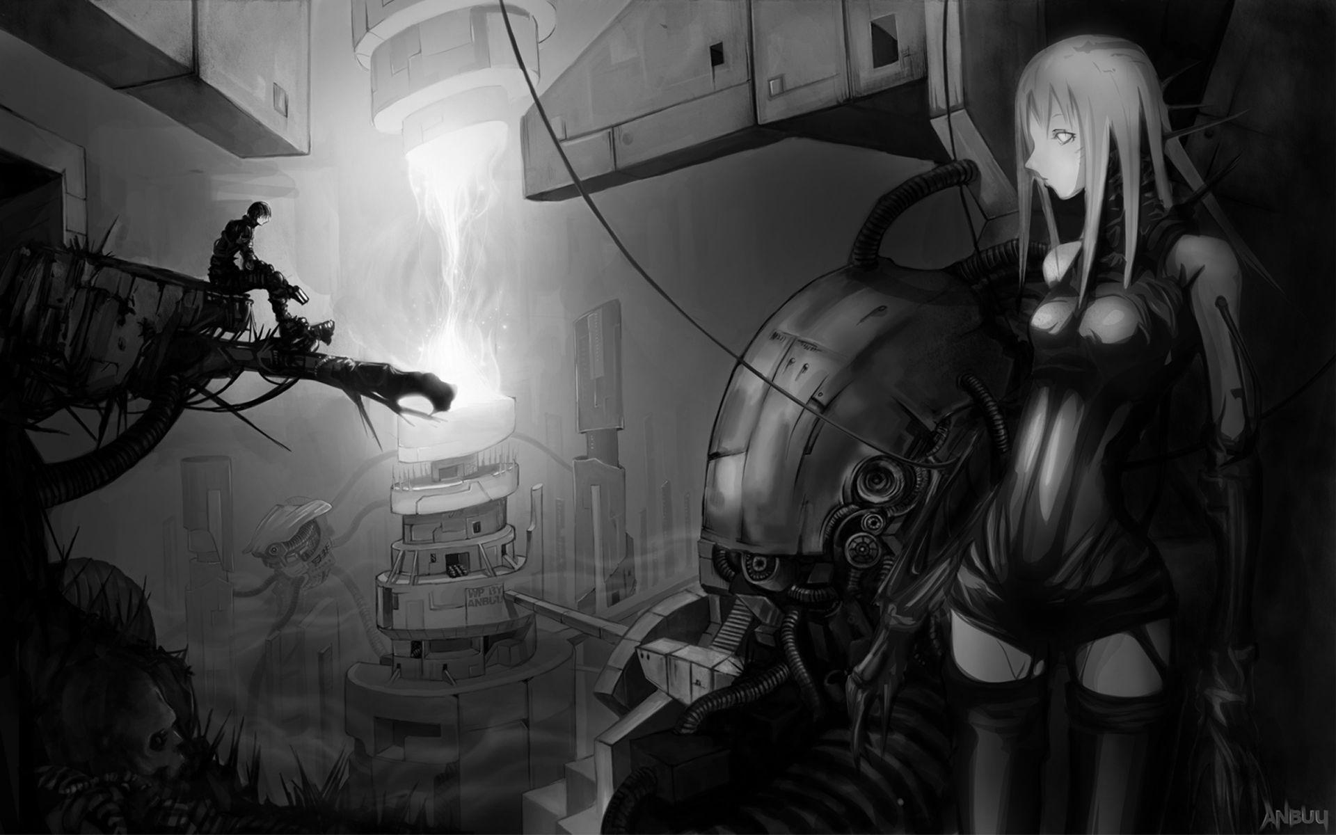 Steampunk Black and White Anime Wallpapers Top Free Steampunk Black