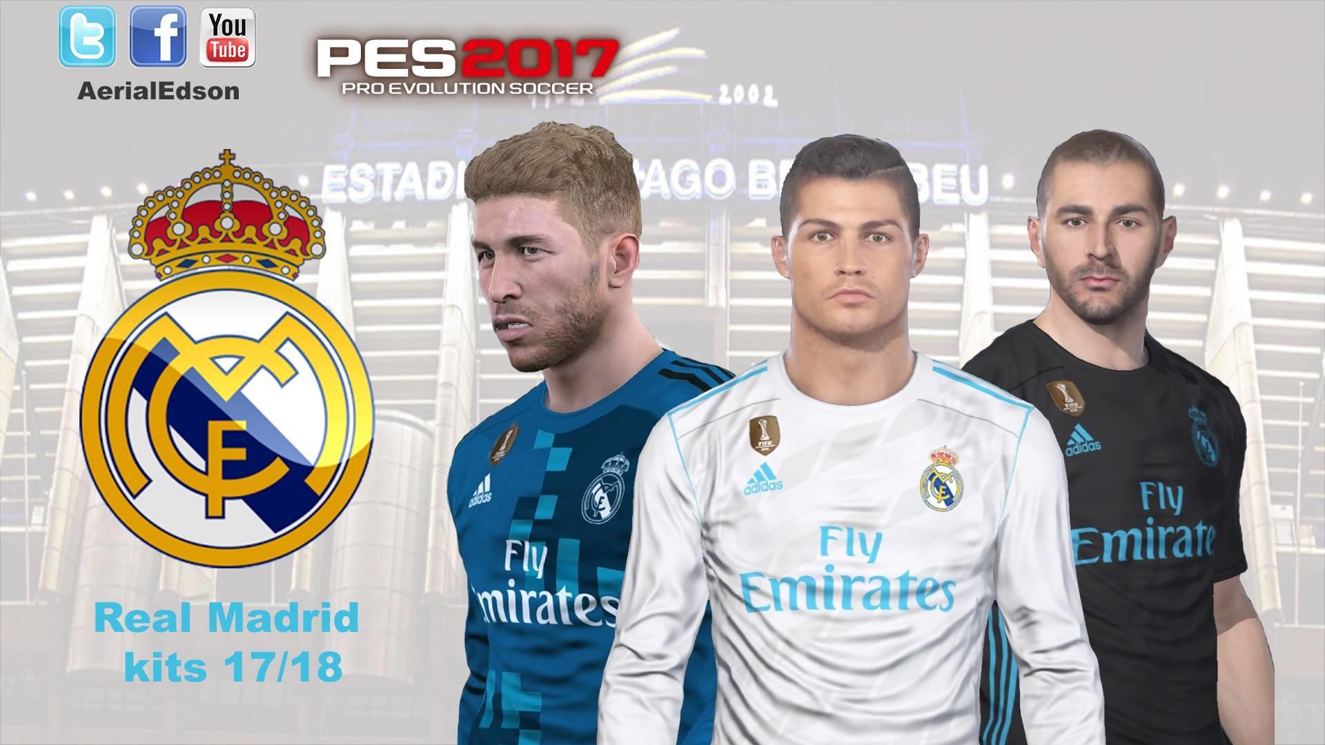 1920x1080 Download PES2017 Real Madrid 2017 2018 Kit Pack