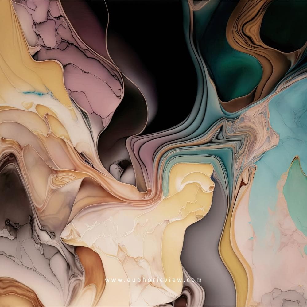 1000x1000 Pastel Aesthetic Marble Wallpaper, Rose Gold & Light Blue