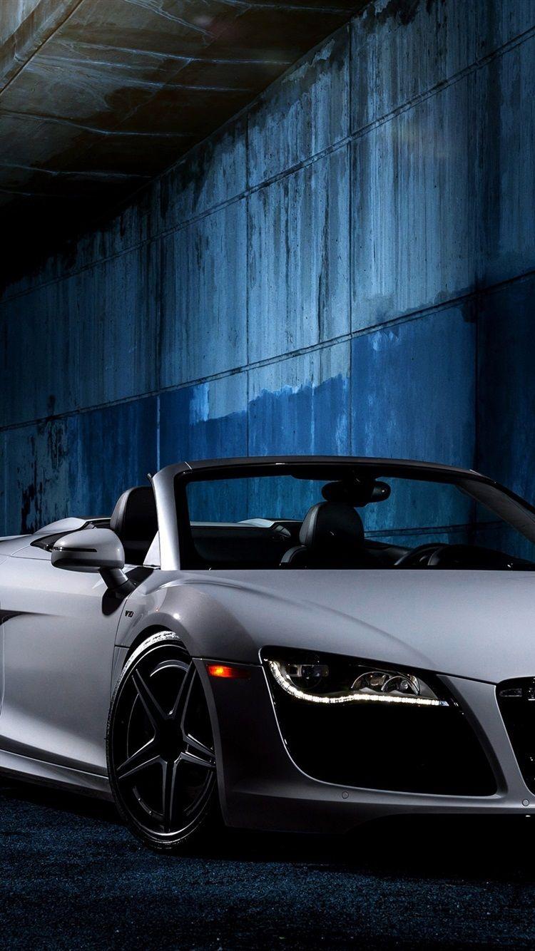 750x1334 Audi R8 V10 White Car Front View 750x1334 IPhone 8 7 6 6S Wallpaper