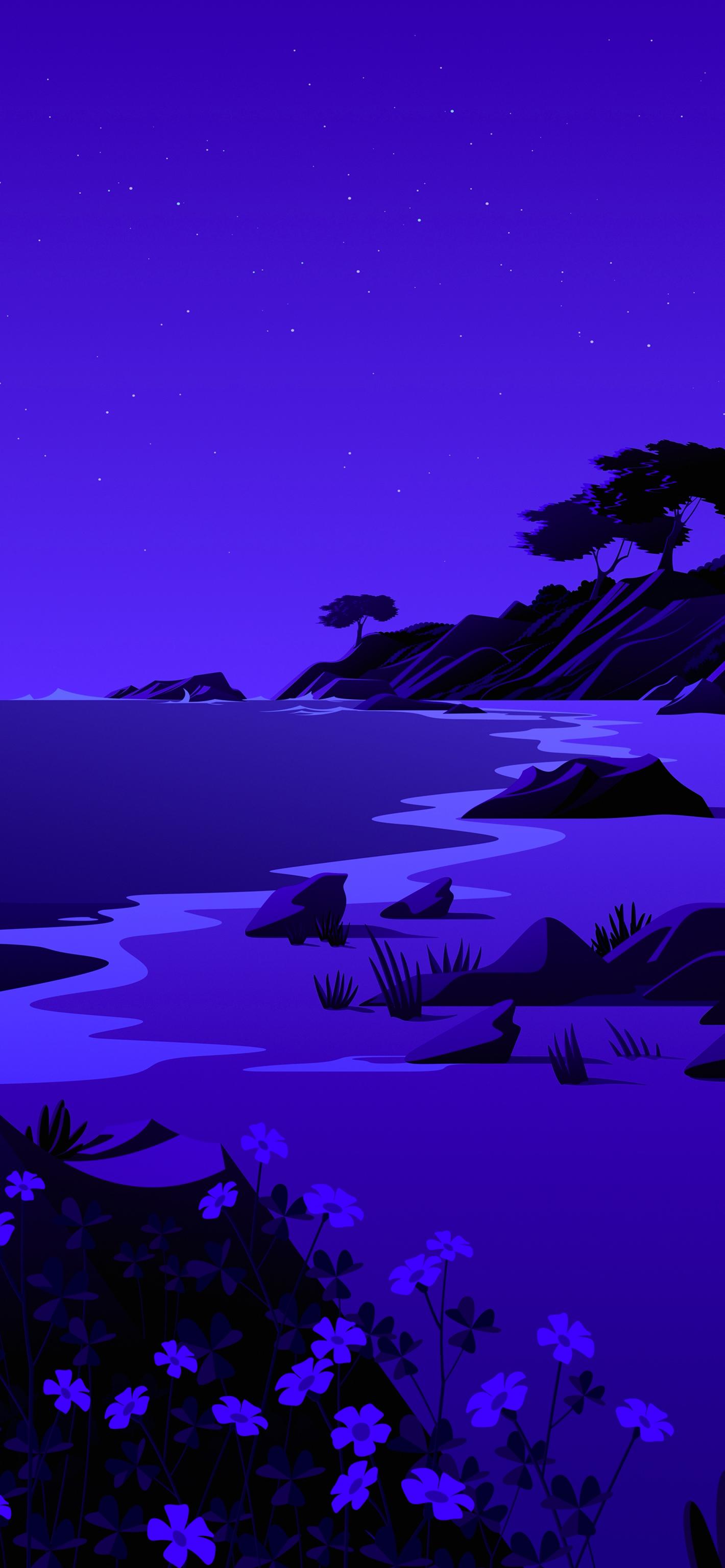 1420x3073 Lake, The Beach Night